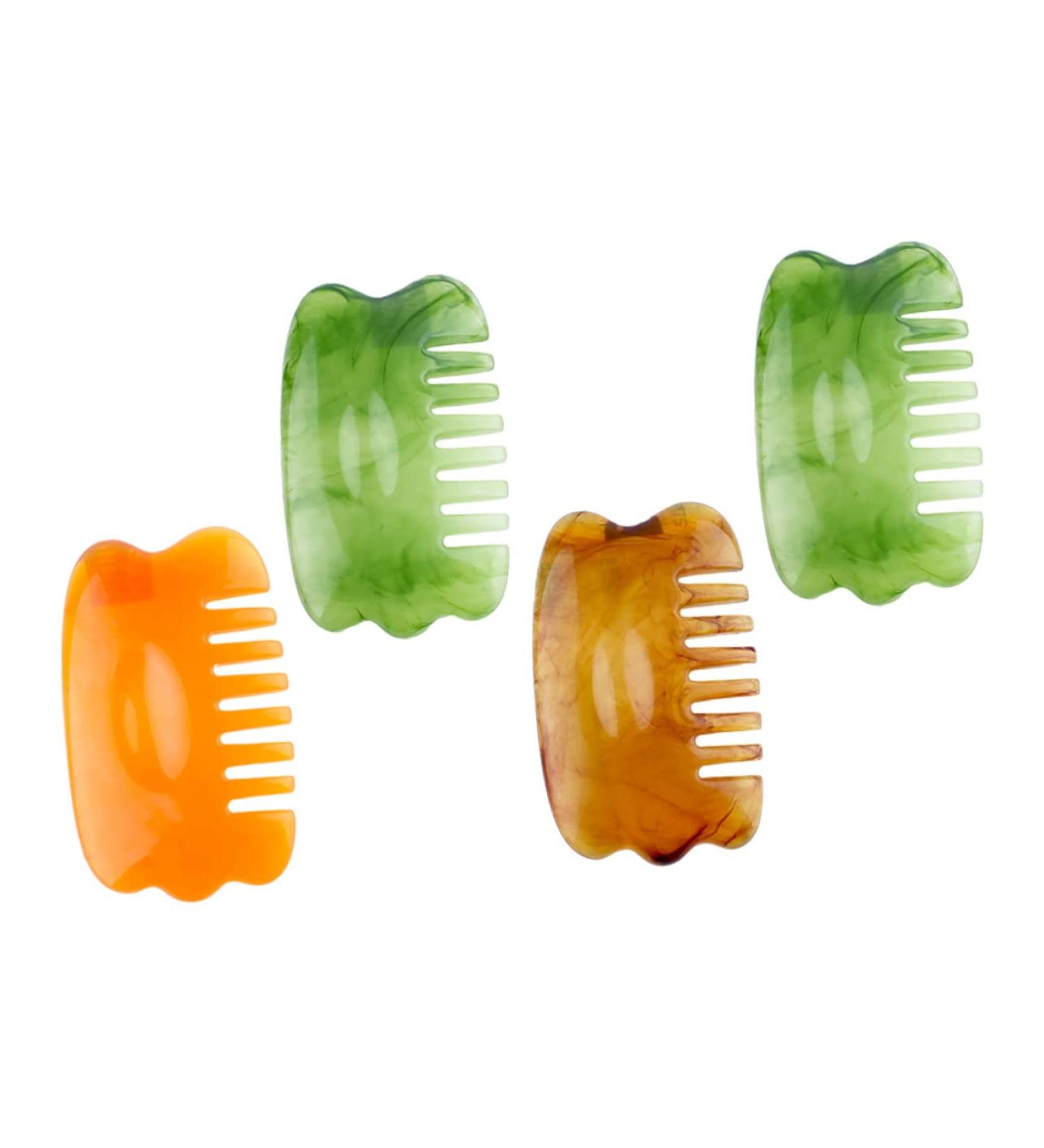 Beavorty 4-Piece Meridian Massage Set Gua Sha Hair Styling Brush & Scalp Massager for Relaxation and Hair Health - Buy Online on GoSupps.com