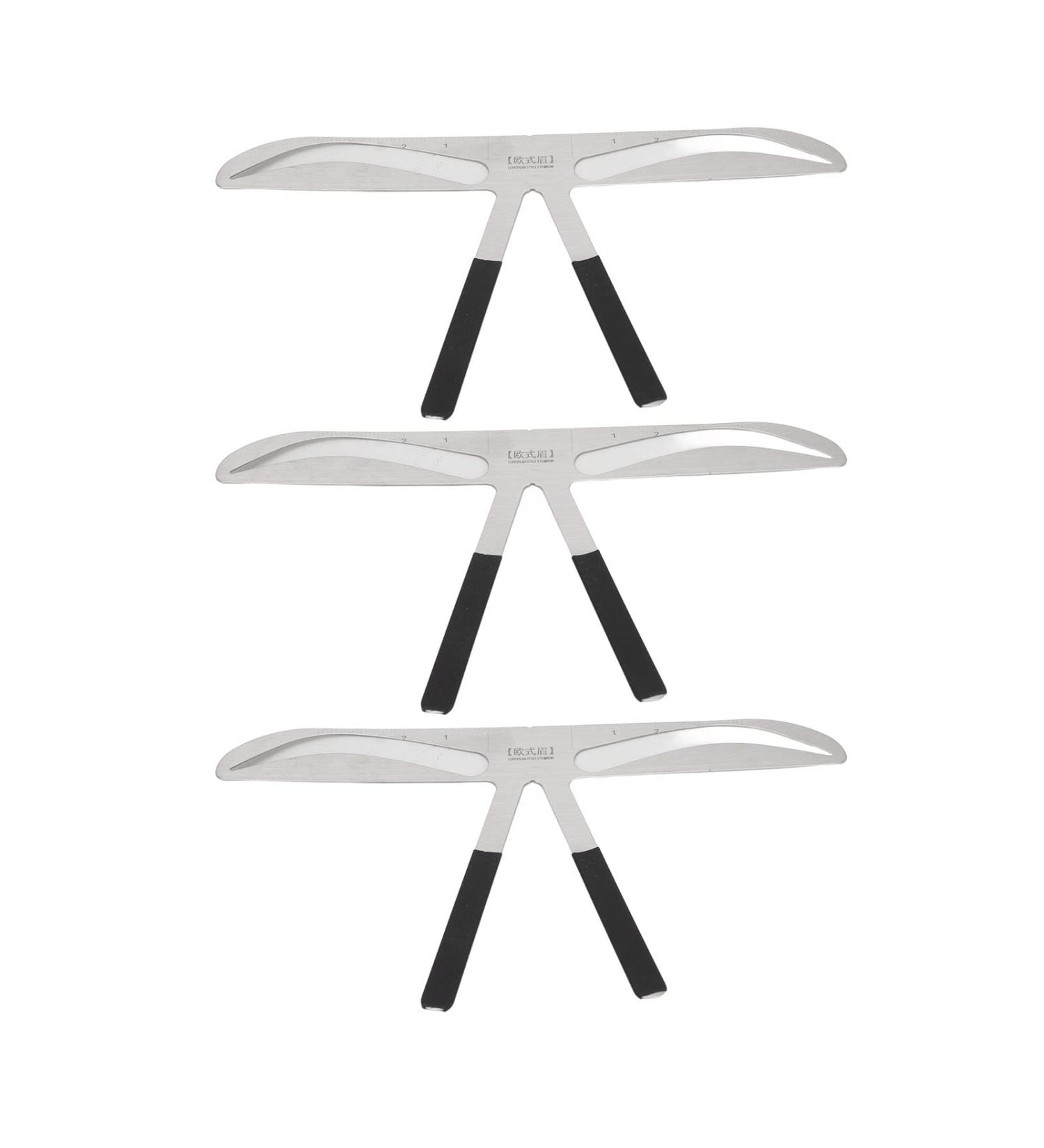 Eyebrow Stencil Lineal Set - Golden Cut Measurement Tool for Perfectly Positioned Half-Permanent Eyebrows (3 Pieces) - Buy Online on GoSupps.com