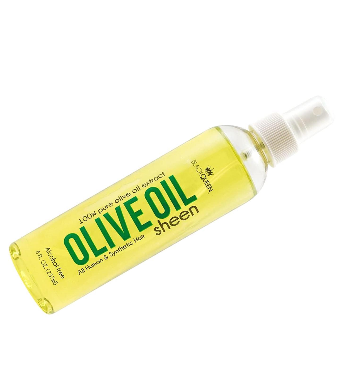Black Queen Olive Oil Sheen Spray for Locs Dreadlocks Twists Braids Cornrows 4C Hair - Moisturizing Refreshing - 8 oz - Made in the USA (Pack of 3) 8 oz (Pack of 3) - Buy Online on GoSupps.com