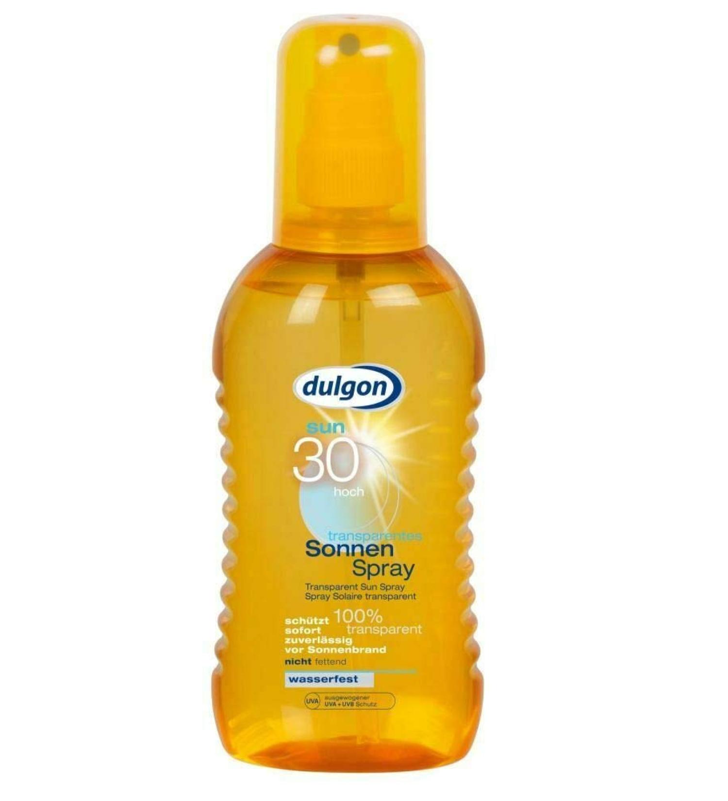 dulgon sun spray transparent SPF 30 - waterproof 200ml