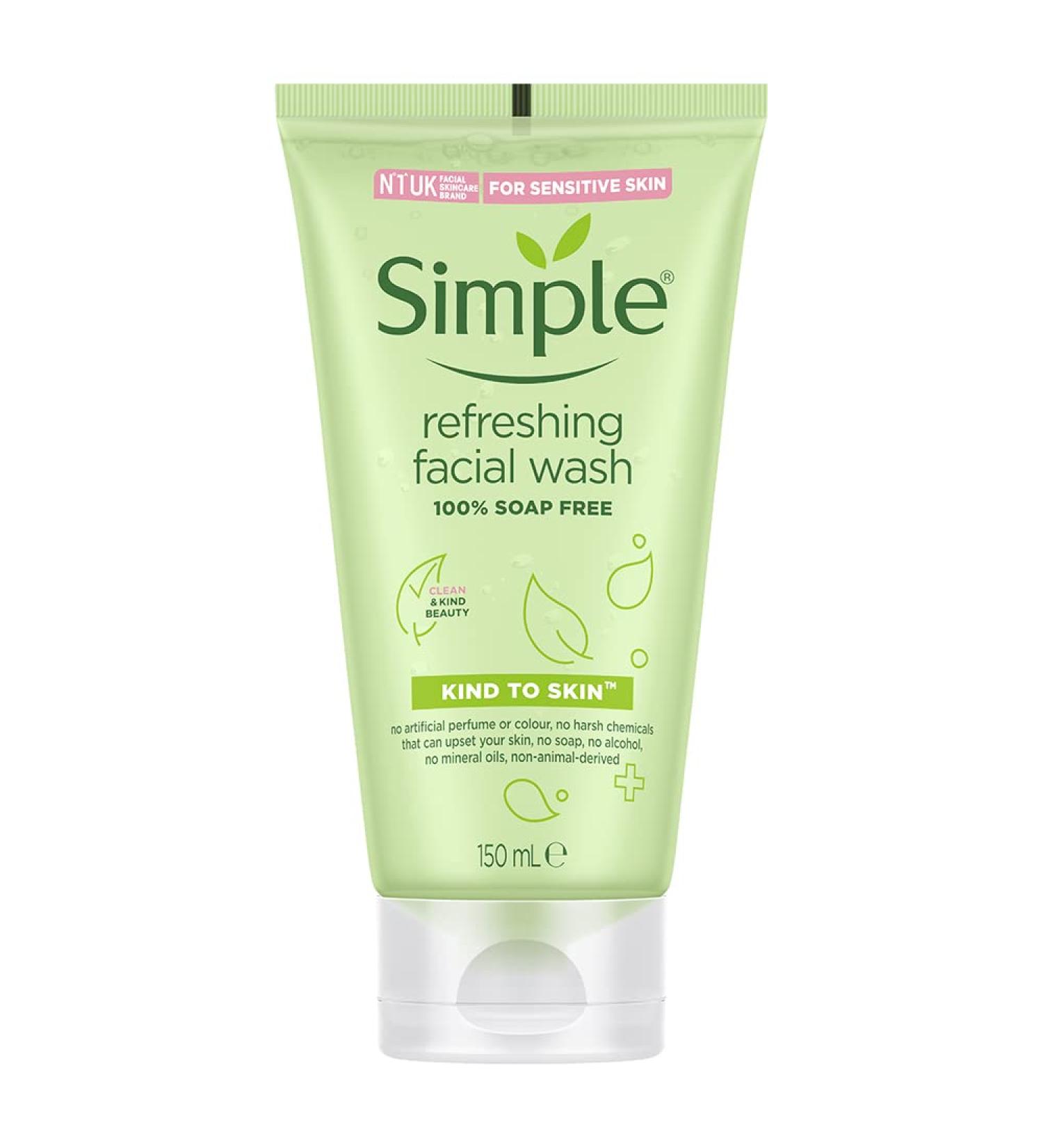 Simple Kind to Skin Refreshing Facial Wash Gel - 150ml (5 fl oz) - Buy Online on GoSupps.com