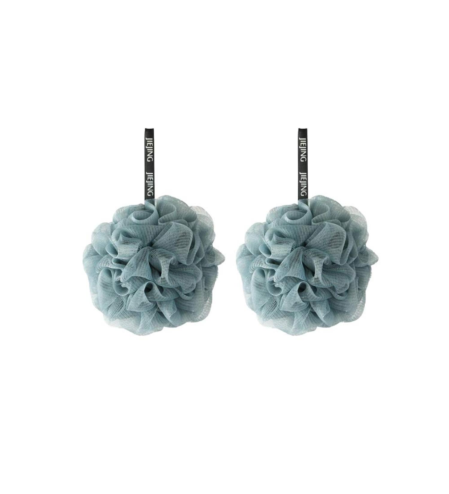 WOIWO 2PCS Bath Flower Bath Balls & Rubbing Bath Foam Towel Set - Luxury Plain Bath Flower - Buy Online on GoSupps.com