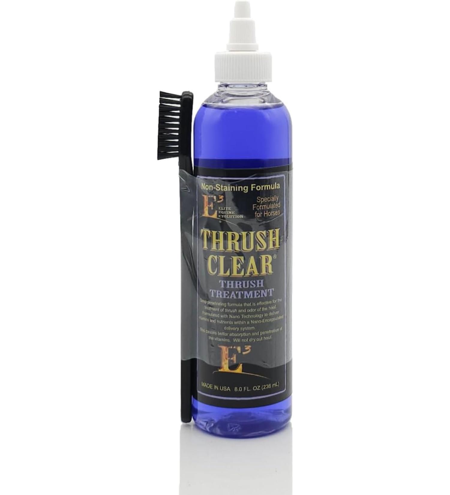 E3 Thrush Clear Treatment owerful Solution for Equine Hoof Thrush - 8 Oz - - Buy Online on GoSupps.com