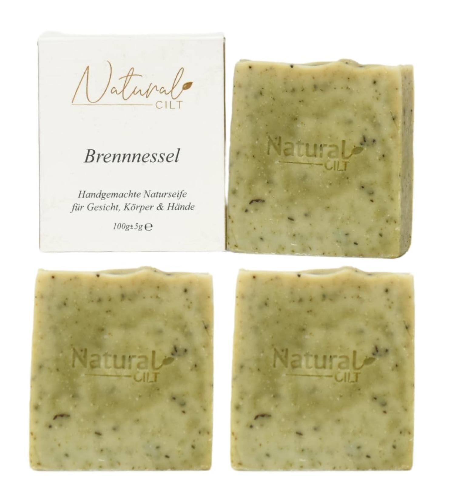 Buy 3x Natural Cilt Nettle Soap - 100% Handmade Organic Shower Soap for All Skin Types - Certified No Questionable Ingredients - Best Natural Skin Care (3 Pack) - Buy Online on GoSupps.com