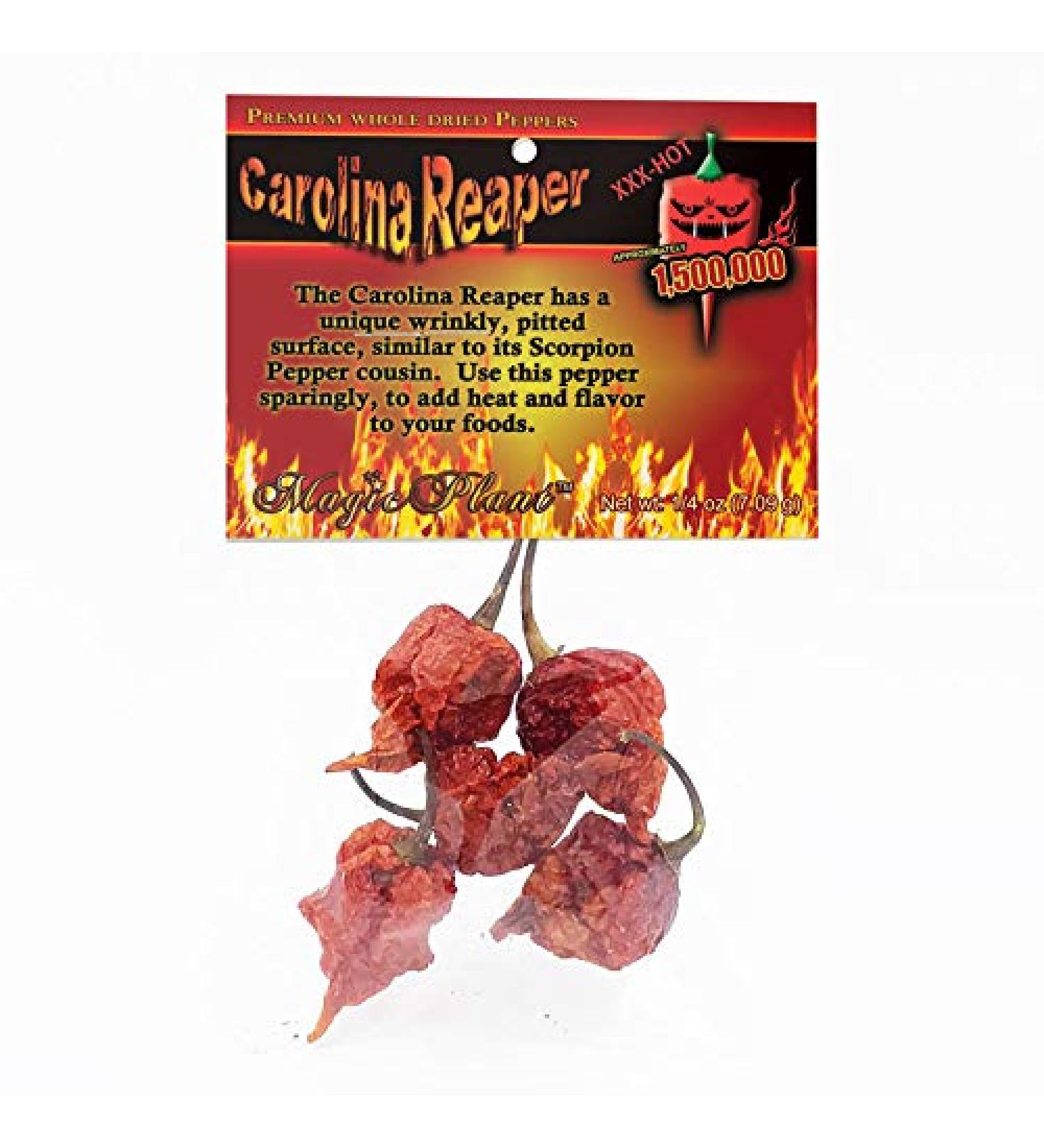 Dried Carolina Reaper Pepper Whole Pods 1/4 oz. - Spicy and Hot! (Basic Pack) - Buy Online on GoSupps.com