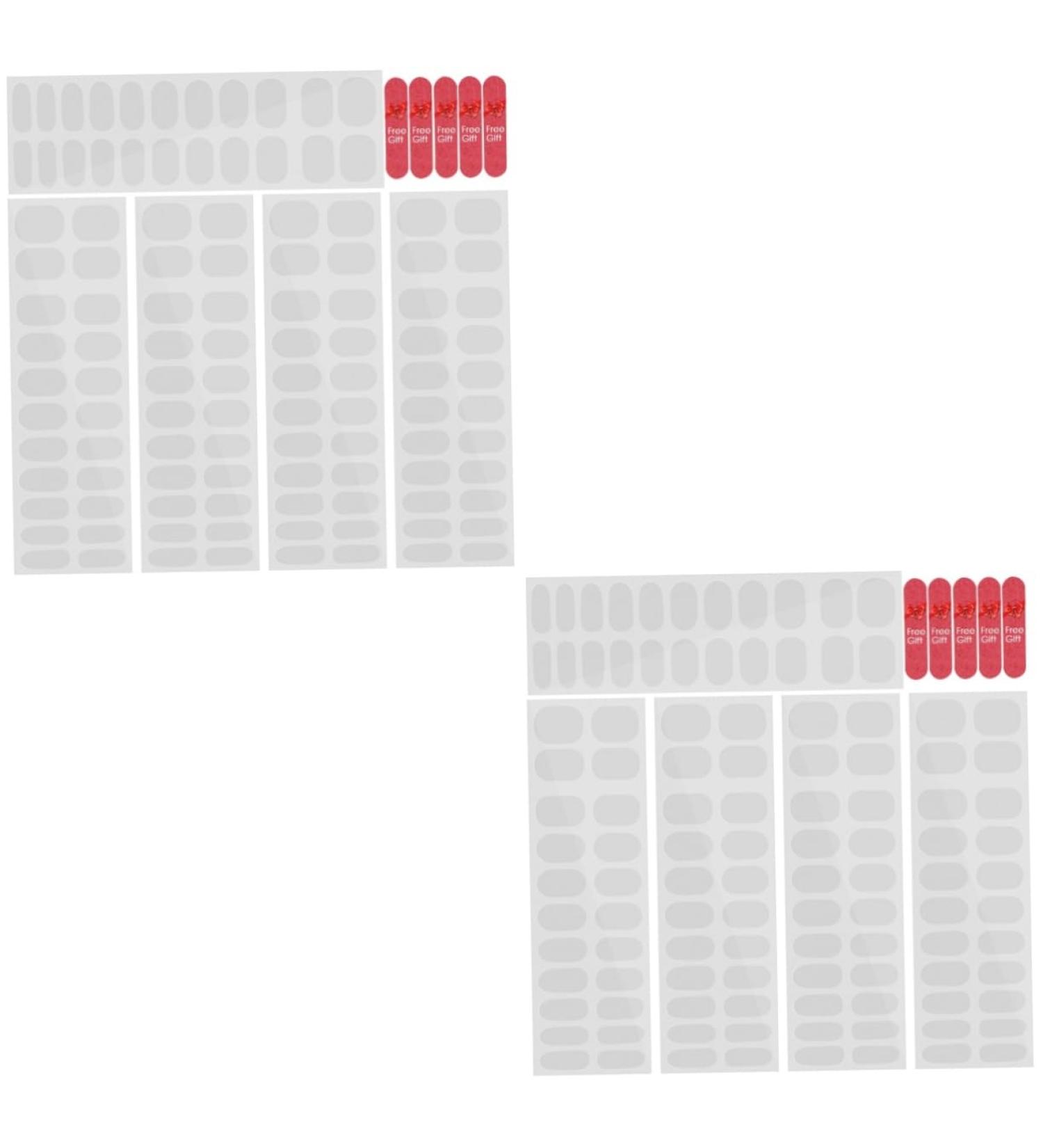 DOITOOL 10 Sheets Nail Stickers Gel Nail Strips Manicure Kit Tools Red Nail Polish Gel Wraps for Nails Clear Nail Wraps Transparent Stickers Gel Nail Sticker Pedicure Polishing Strip Tape - Buy Online on GoSupps.com