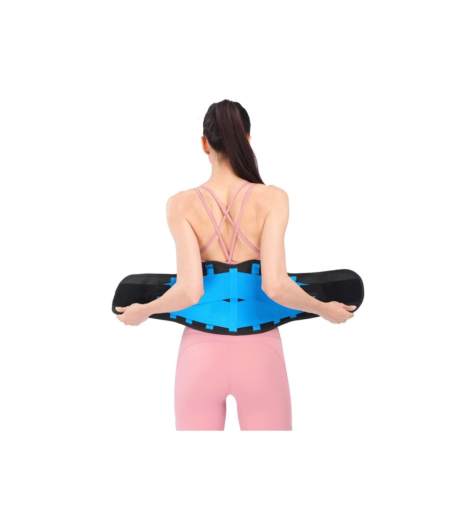 Buy Blue XL Lumbar Support Belt - Decompression Pain Relief & Posture Correction for Sciatica Scoliosis & Weightlifting - Adjustable for Men & Women - Buy Online on GoSupps.com