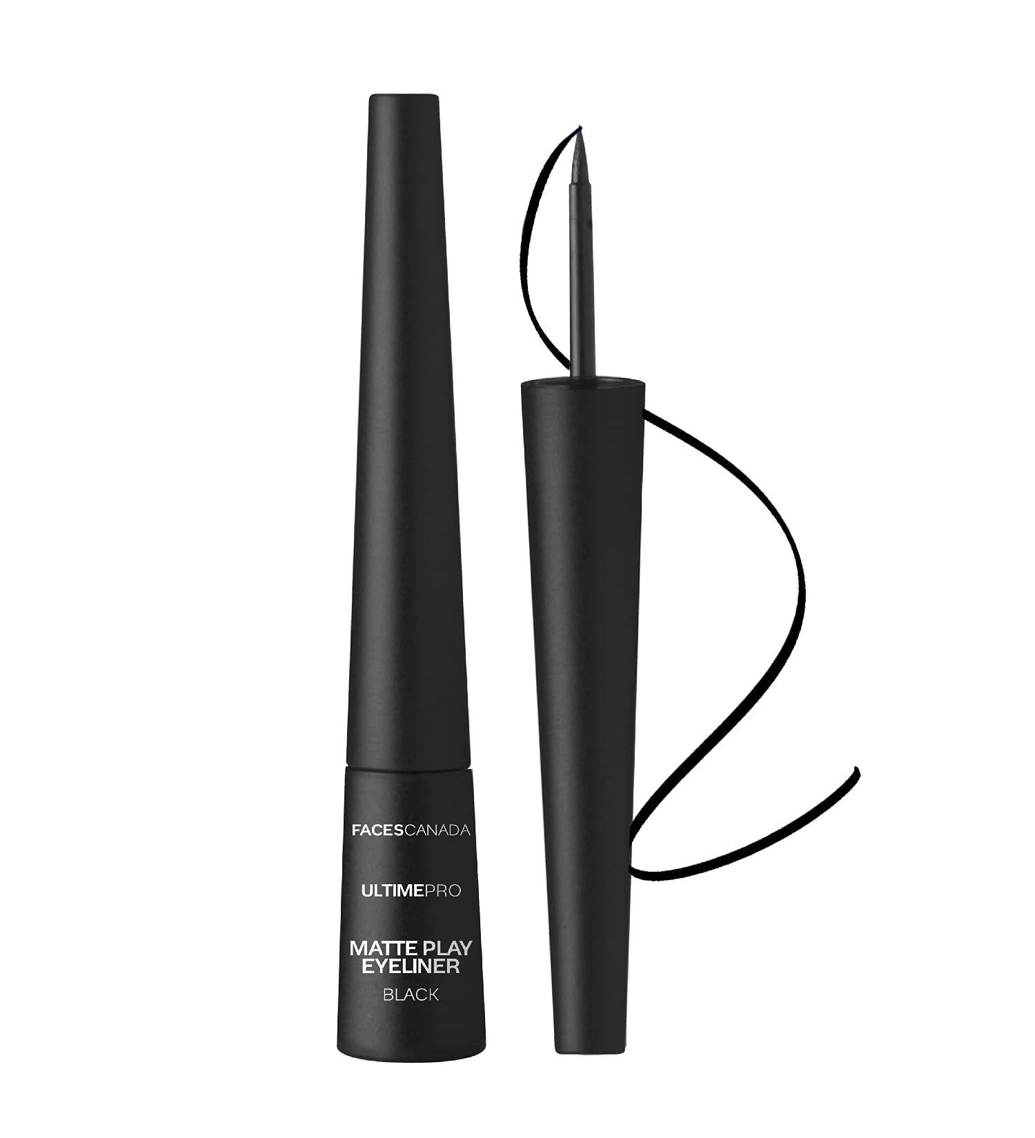 The-FACES-CANADA' Ultime Pro Matte Play Eyeliner Black 2g Quick Dry Matte Finish 24 Hr Long Lasting Precise Felt Tip Highly Pigmented Waterproof Smudgeproof - Buy Online on GoSupps.com