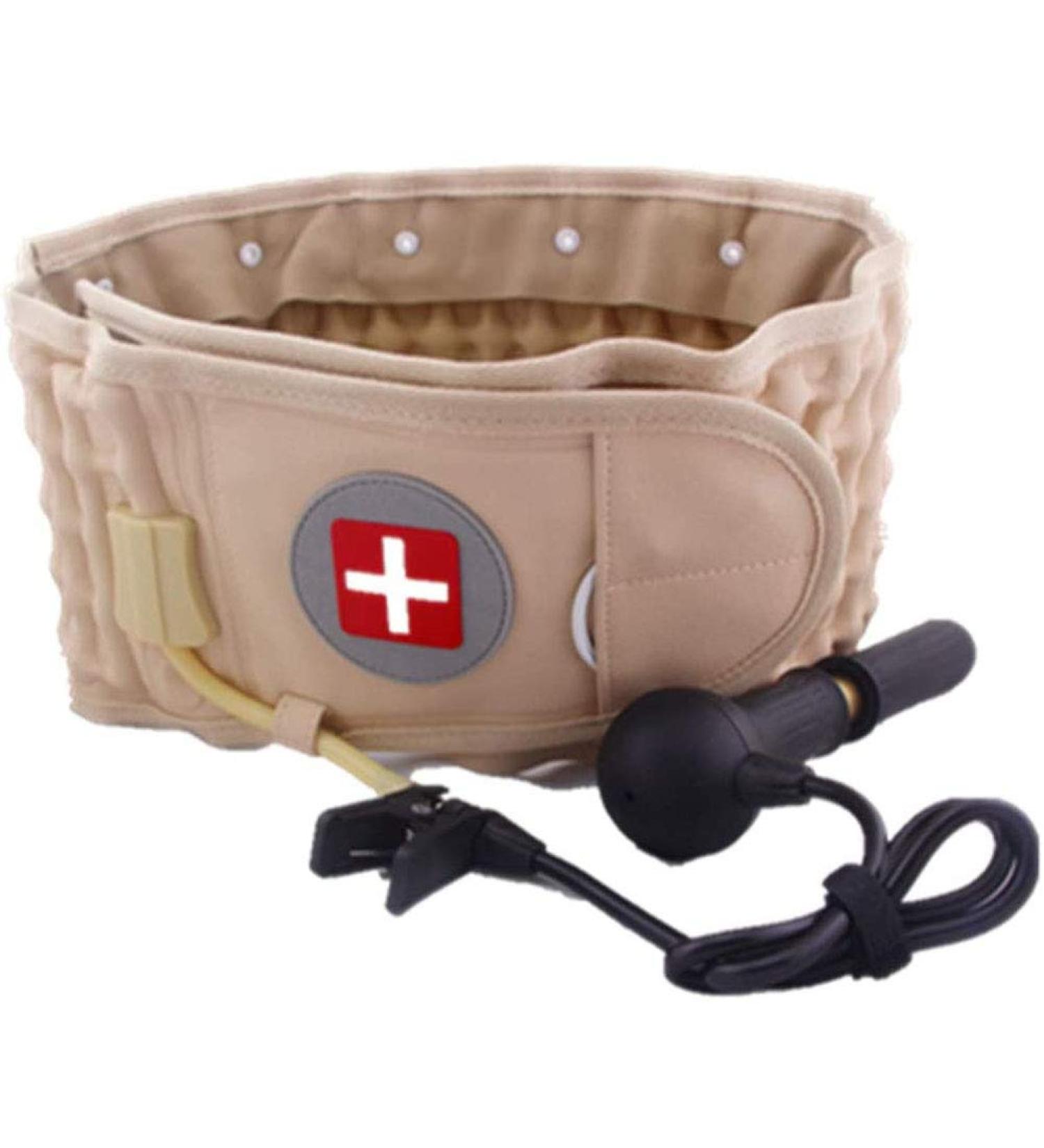 TMXKOOK Lumbal Traction Belt - Adjustable Back Support for Lower Back Pain Relief | Effective Spinal Decompression (Waist 29-49) - Buy Online on GoSupps.com