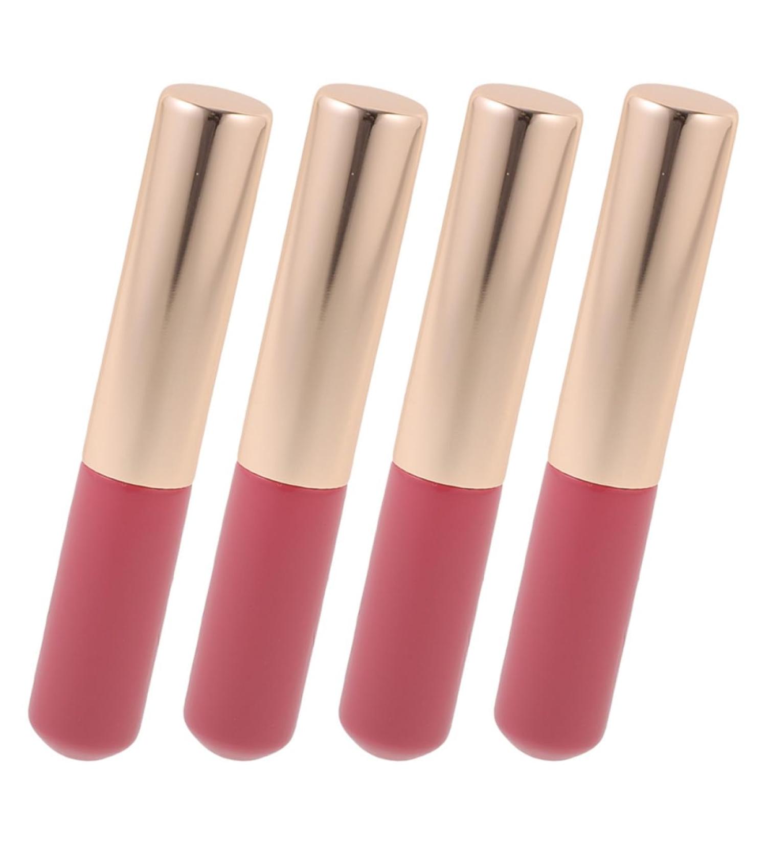 4pcs Silicone Lip Brush Set - Lipstick Concealer Lip Balm Applicator - Pink Makeup Brush for Perfect Lips - Buy Online on GoSupps.com