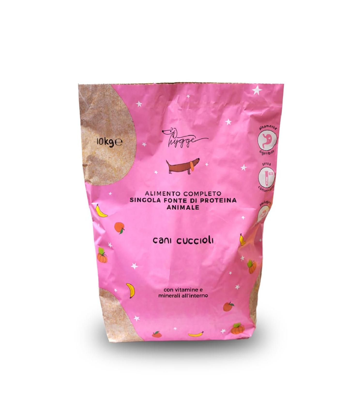 Hygge Dog Croquettes Chippy Chicken | with Beetroot and Banana Chips | Ideal for Puppies up to 18 Months | Helps Regulate Intestinal Function | Made in Italy | 10 kg - Buy Online on GoSupps.com