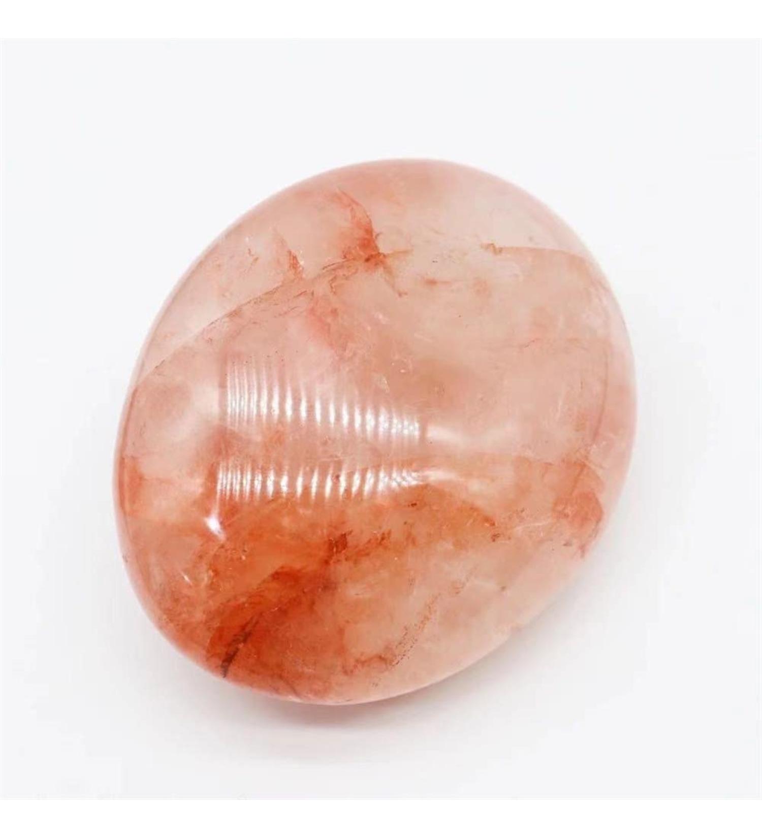 Specimen 1pc Natural 50mm-55mm Fire Quartz Palm Crystal Stone Giftfor DecorationStone Stone Crystal Reiki - Buy Online on GoSupps.com