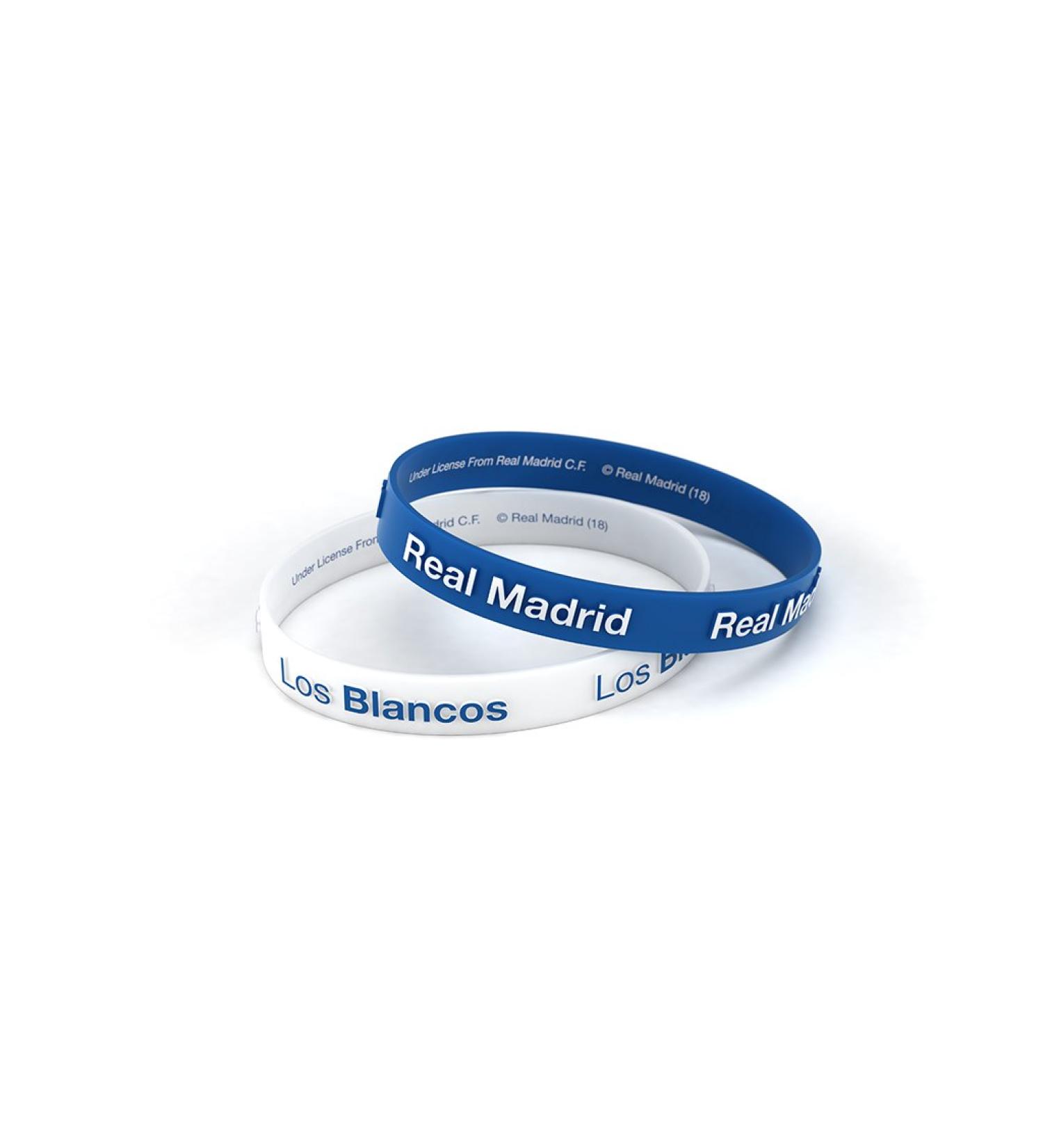 Real Madrid Football Club 3d Blue and White Junior Bracelet for Women and Children Silicone Bracelet Official Licensed Product