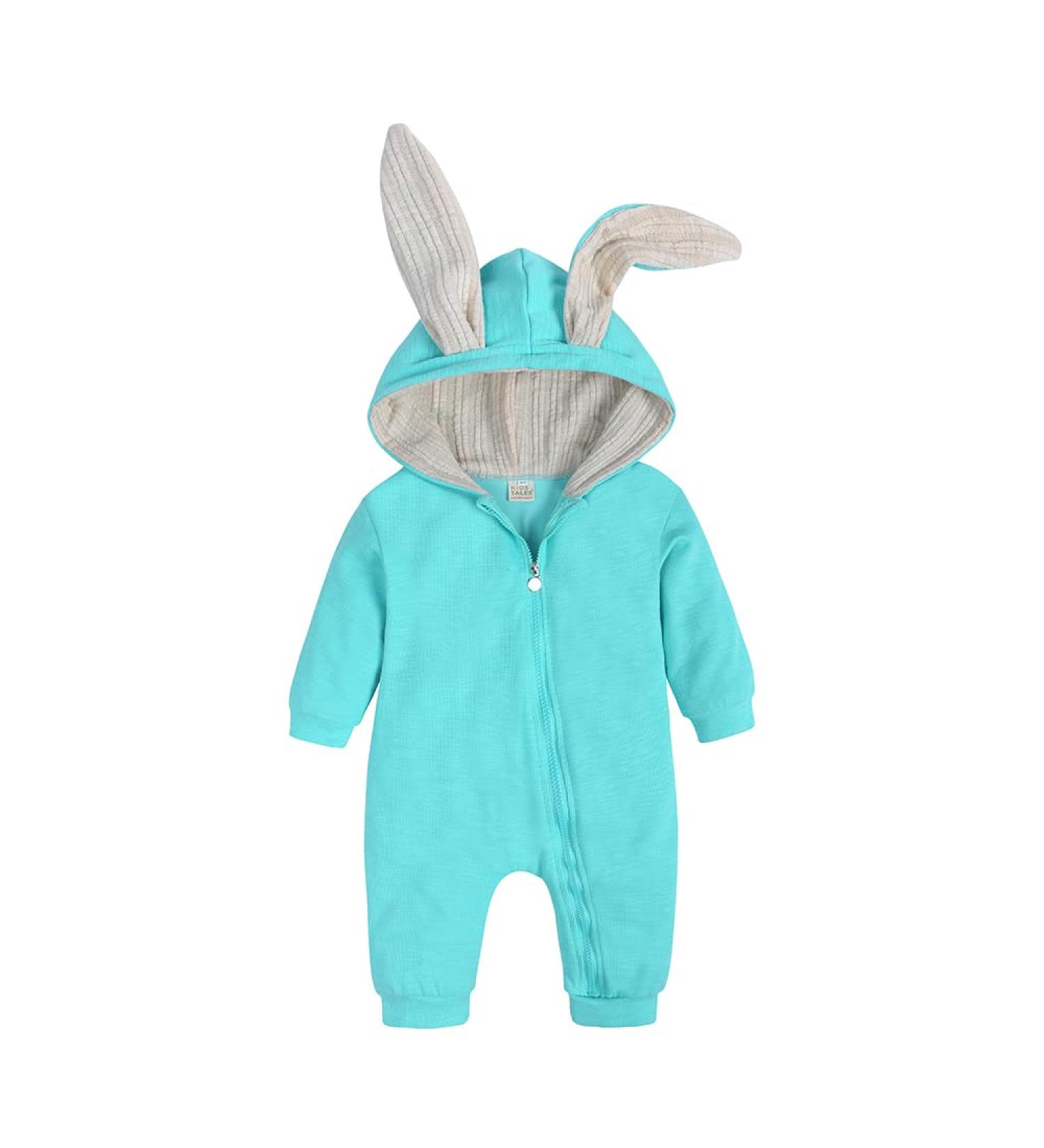 Kids Tales Newborn Baby Winter Warm Rabbit Ear Hooded Romper | 3-6 Months, Color 01 - Buy Online on GoSupps.com