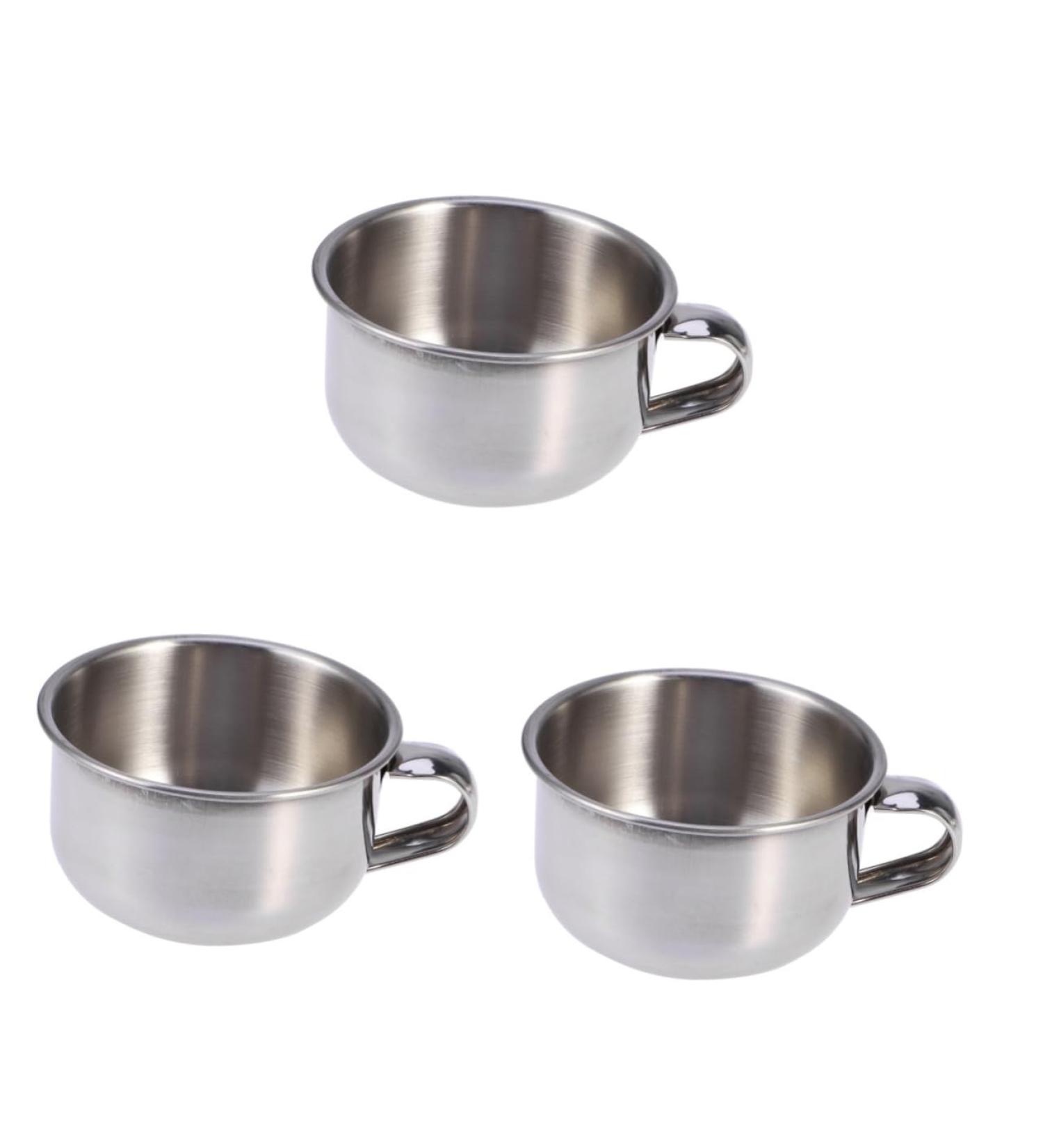 FRCOLOR 3-Pack Stainless Steel Shaving Bowl Set Refillable Razor Soap Cups for Men | Shaving Brush & Razor Accessories - Buy Online on GoSupps.com