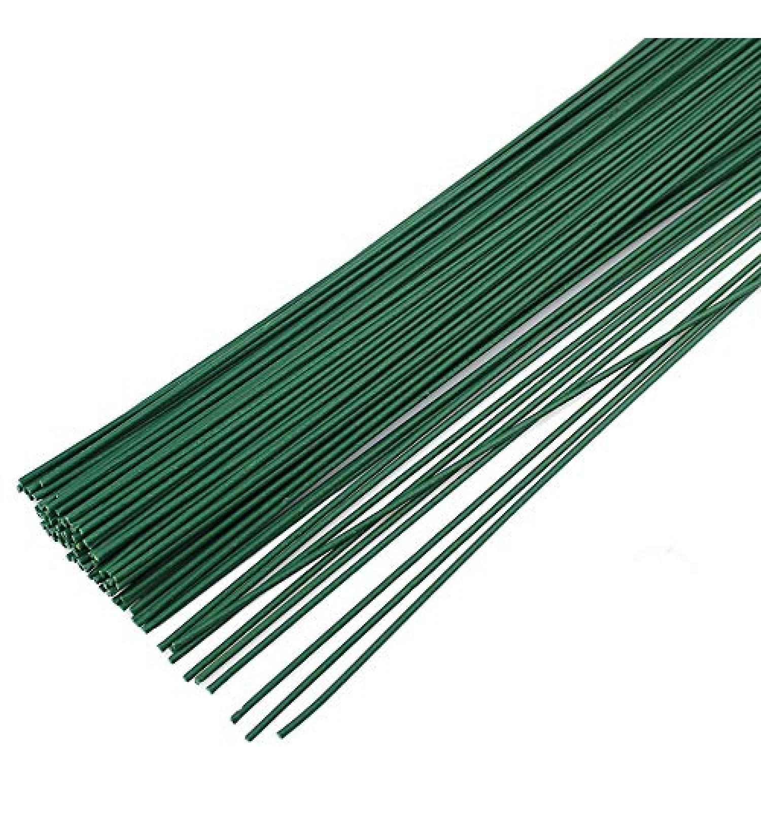 200 Pcs 16 Inch Dark Green Floral Stem Wire - Ideal for DIY Bouquet Making and Crafts - Buy Online on GoSupps.com
