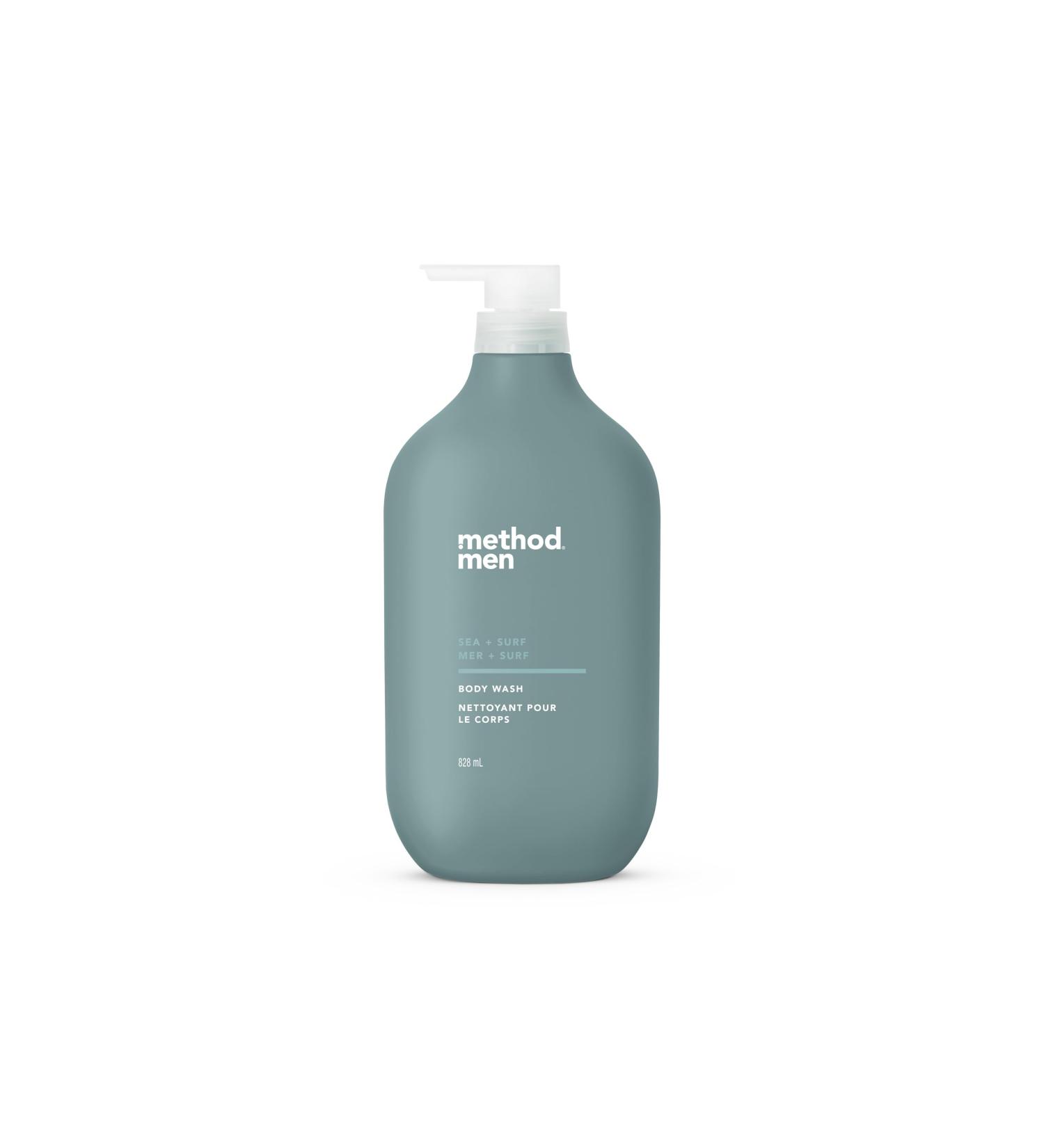 Method Mens Body Wash Shower Gel and Body Soap that Revitalises and Refreshes the Skin for a Deep Clean Sea + Surf Scent 828 ml - Buy Online on GoSupps.com