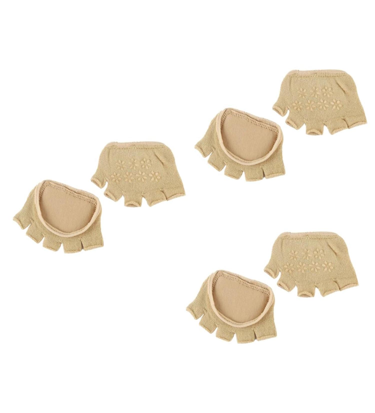 FOMIYES 3 Pairs Toe Cover Liners Socks - High Heels Massage Metatarsal Sleeve Pads & Ball of Foot Cushions for Women - Breathable Cotton Finger Protectors - Buy Online on GoSupps.com