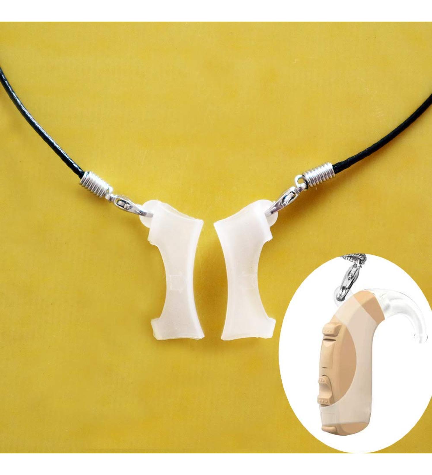 BTE Hearing Aids Safty Clips w/Protective Sleeve & Metal Clip (L Black) Large Black - Buy Online on GoSupps.com