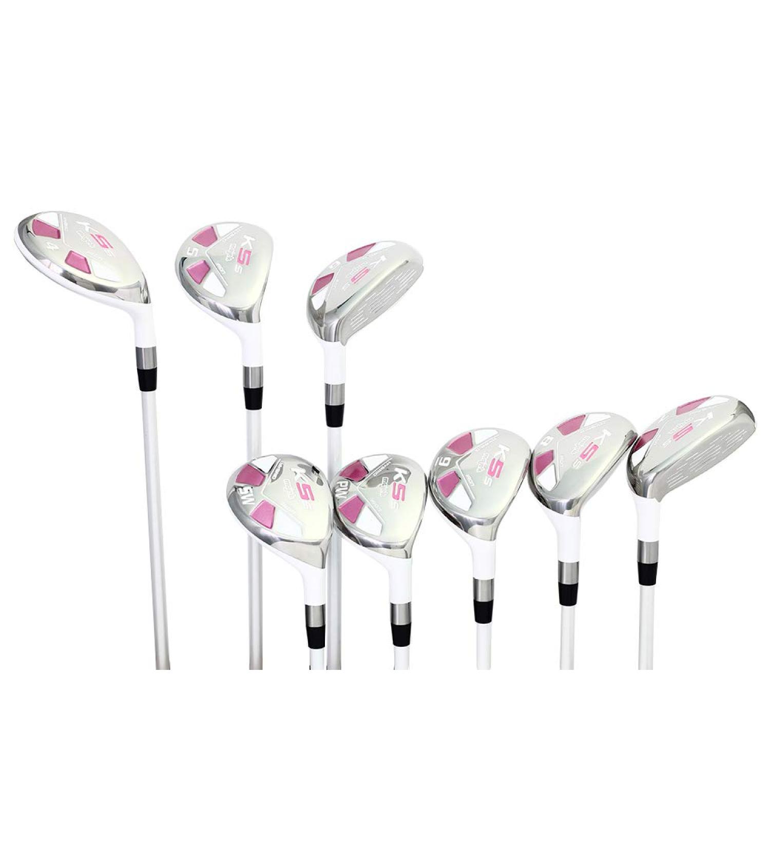 Majek White Pearl Petite Senior Ladies Golf Hybrids Irons Set - New Senior Petite Women's True Hybrid Ultra Light Weight Forgiving Package (4-PW, SW) - Lady Flex Utility Clubs - Buy Online on GoSupps.com