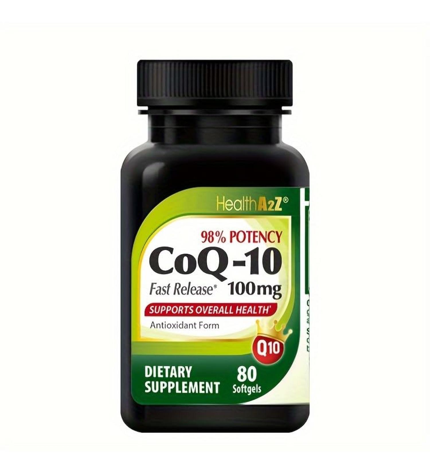 NutraA2Z CoQ-10 Fast Release 100mg 80 softgels