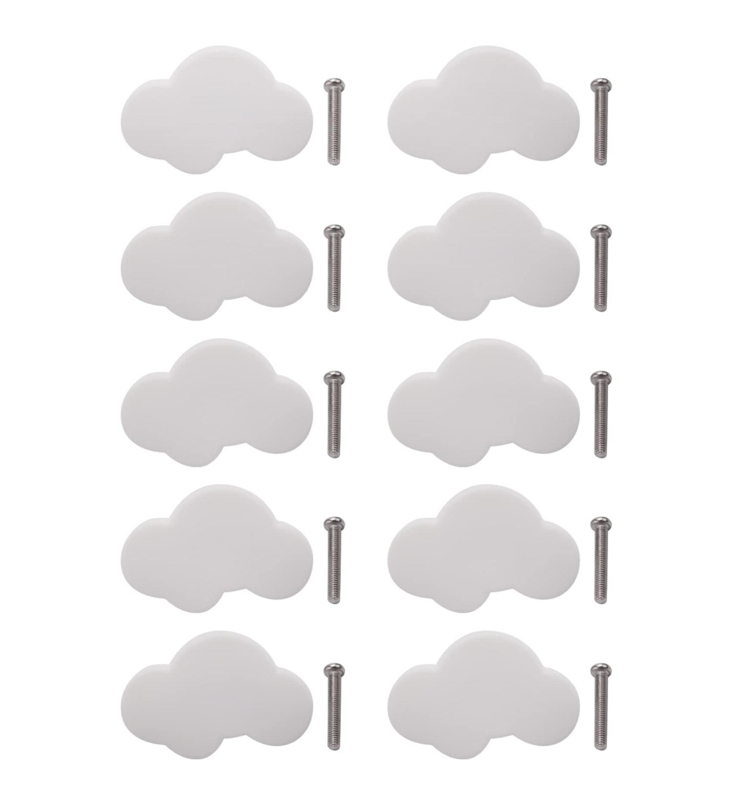 Povxlum 10pcs Cartoon Cloud Knobs Kids Drawer Pulls for Bedroom & Kitchen Furniture | International Shipping Available - Buy Online on GoSupps.com