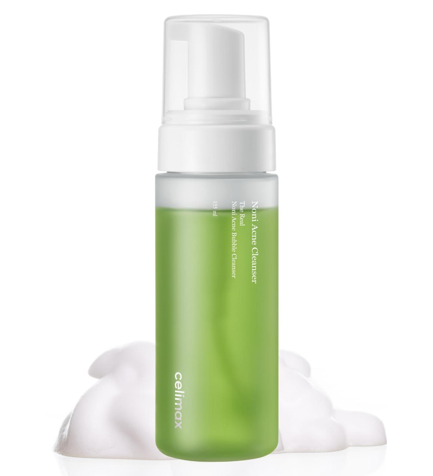 Celimax Noni Acne Bubble Cleanser - Gentle Face Wash for Sensitive Oily & Combination Skin | Calming & Exfoliating 155ml - Buy Online on GoSupps.com