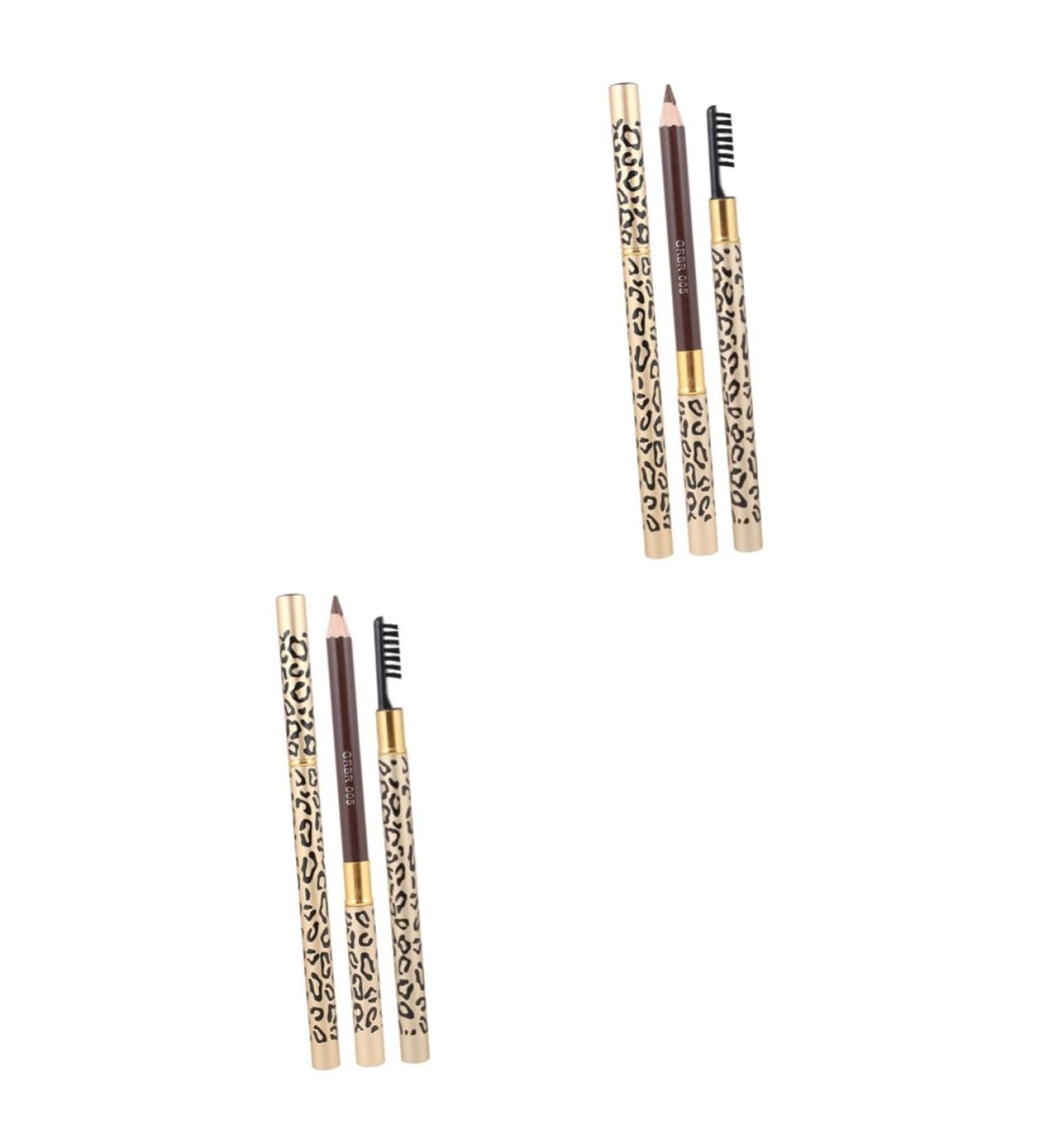 FRCOLOR 4 pieces brown eyebrow pencils dark brown eyeliner writing pencil eyebrow pencil dark brown eyebrow makeup pencil light coffee eyebrow brush wood - Buy Online on GoSupps.com