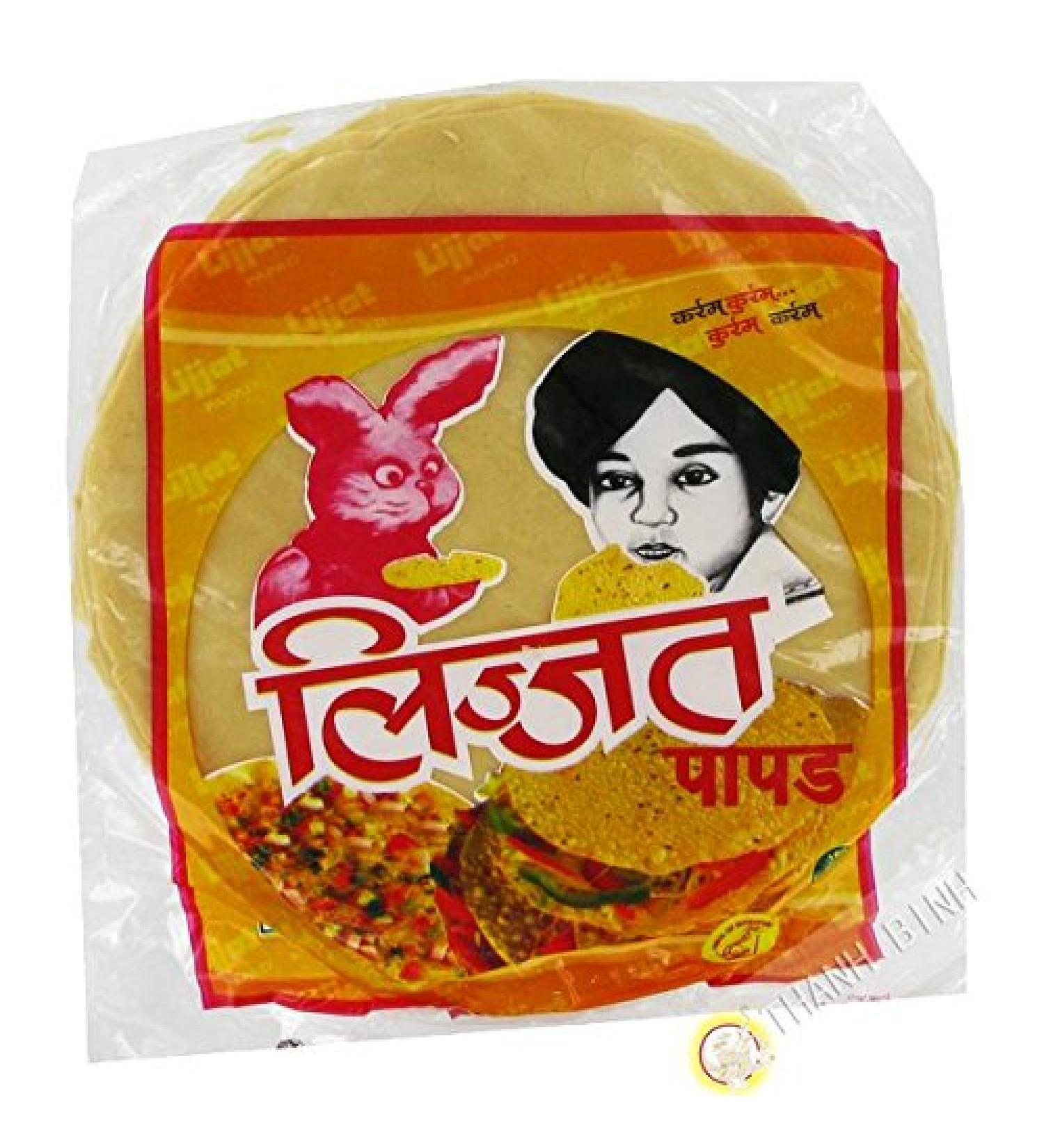 Papadum nature LIJJAT 200g India - Pack of 6