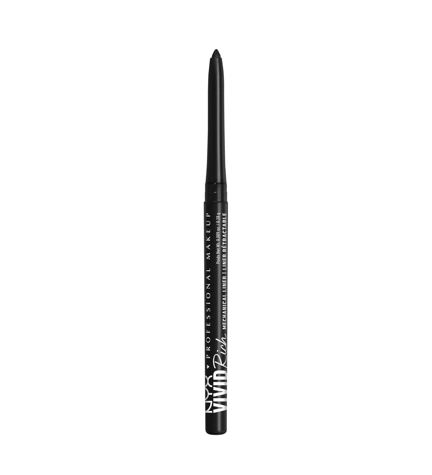 NYX PROFESSIONAL MAKEUP Vivid Rich Mechanical Pencil Eyeliner Rich shades Vegan Formula - Always Onyx (Black) 1 count (Pack of 1) Always Onyx - Buy Online on GoSupps.com