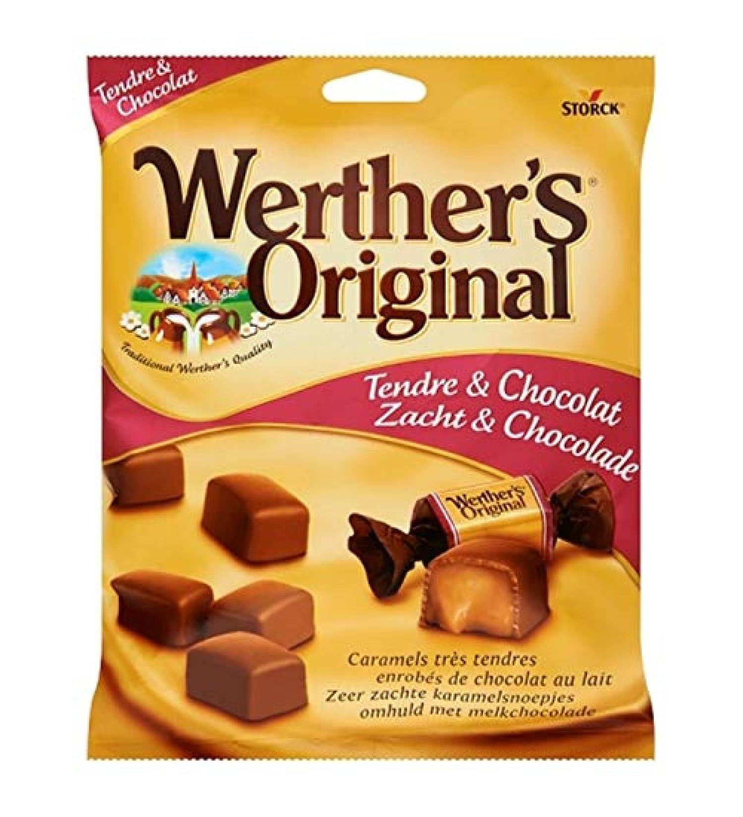 WERTHER S ORIGINAL Caramel Soft Chocolate Pack of 2 180 g - Buy Online on GoSupps.com