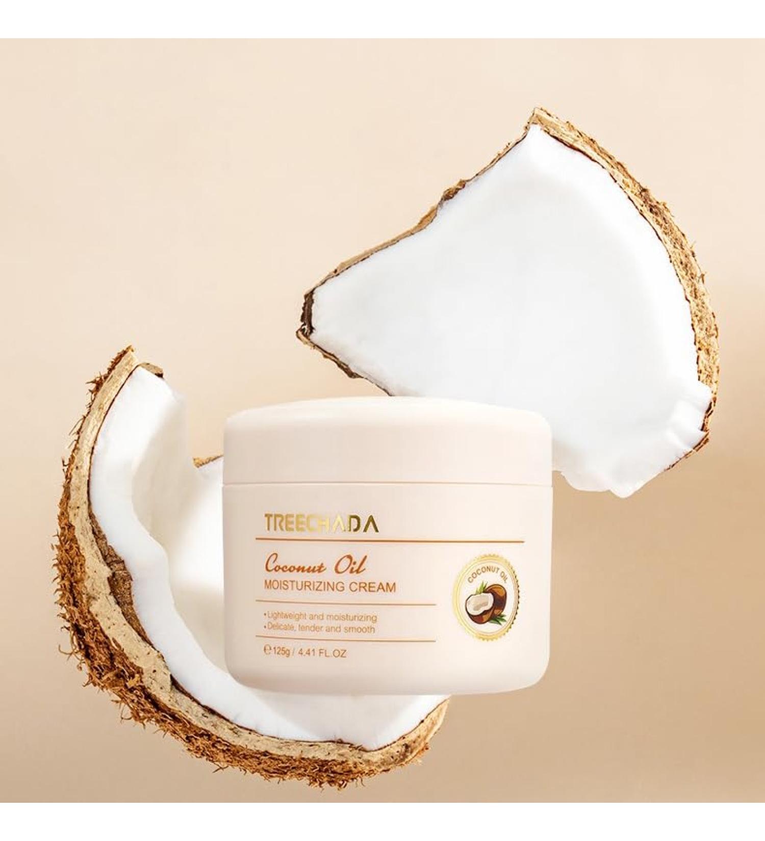 BeautyMall 1 PC Treechada Coconut Oil Moisturizing Facial Cream Nourishing Relieving Dryness & Roughness Non-greasy Formula 125g/4.41 FL Oz - Buy Online on GoSupps.com
