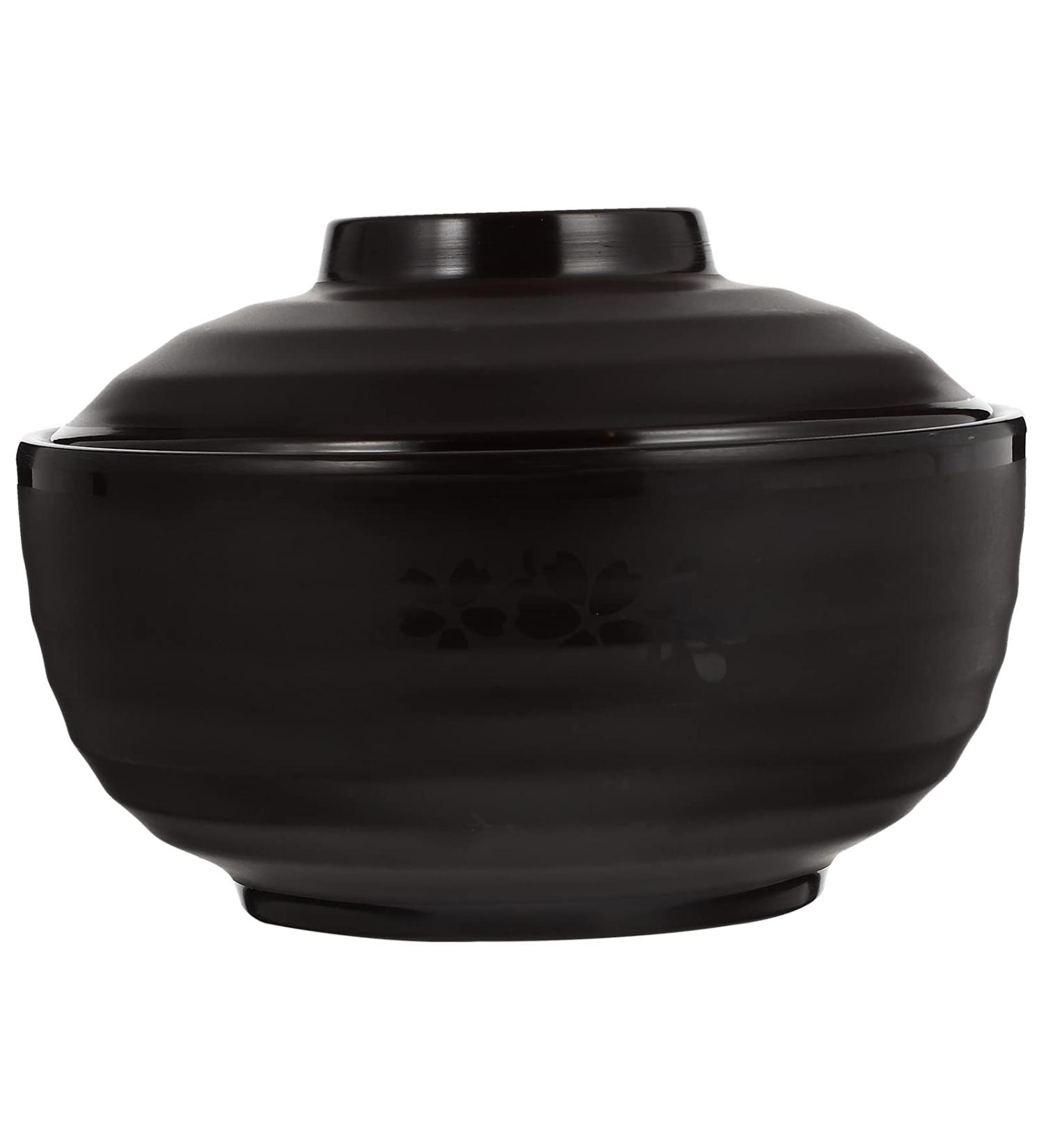 Cabilock Plastic Cutlery Japanese Noodle Bowl Japanese Style Miso Soup Bowl with Lid Restaurant Soup Bowl 15X15X7. 2CM Japanese Soup Bowl Ramen Bowl 15X15X7.2CM - Buy Online on GoSupps.com