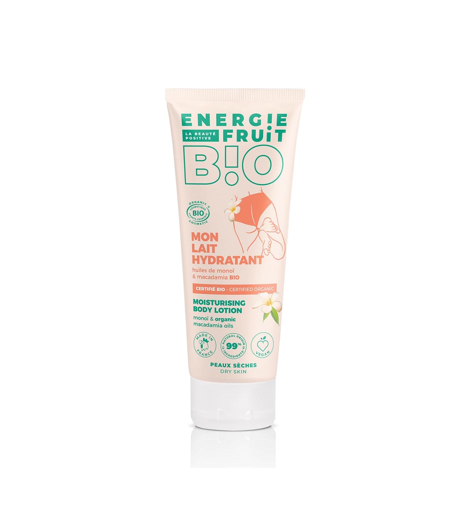 Buy ENERGY FRUIT Moisturizing Body Milk | Organic Monoi & Macadamia Oil | Vegan | 200ml | Ecocert Certified | International Shipping - Buy Online on GoSupps.com