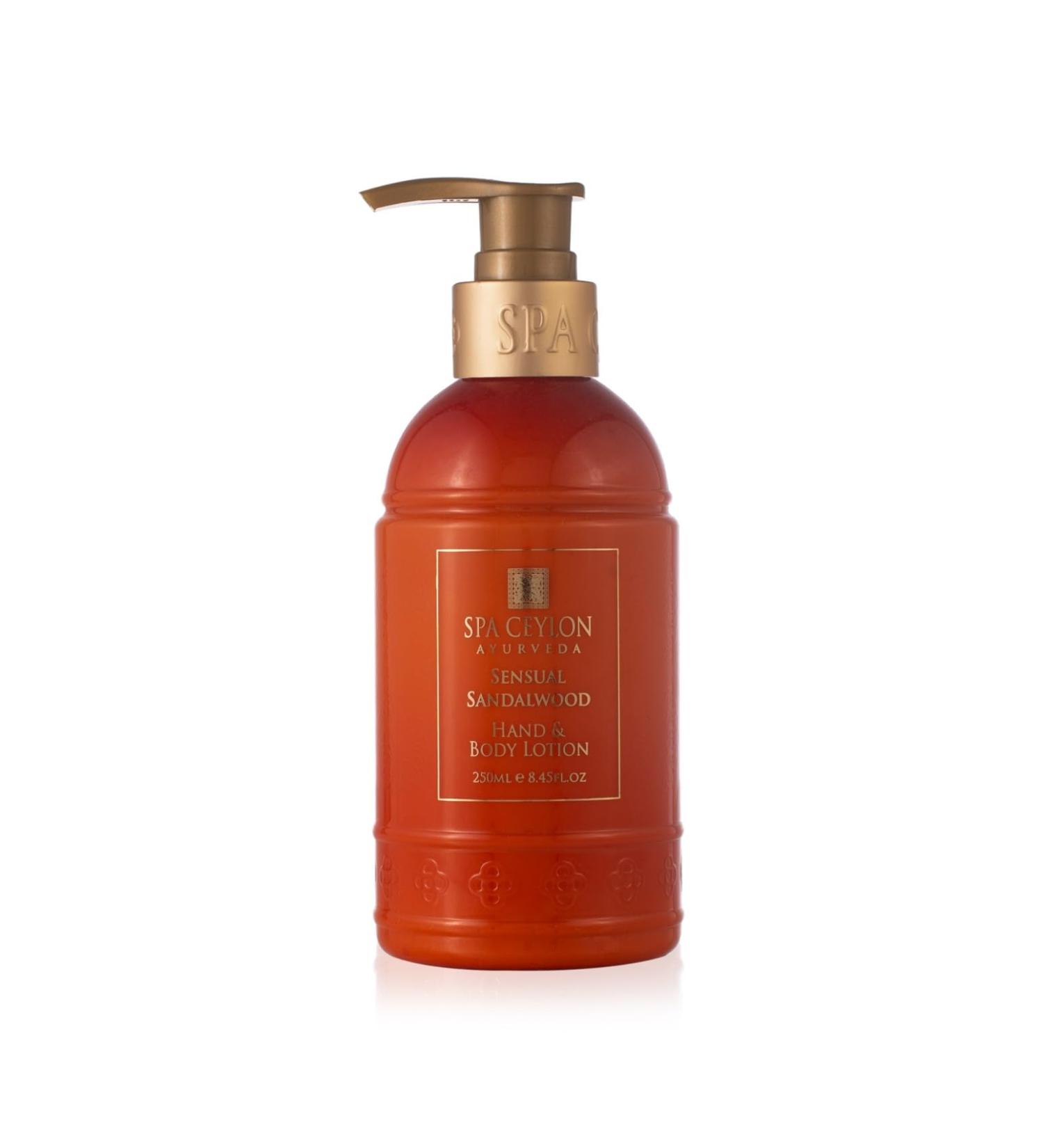 Buy SPA CEYLON Sensual Sandalwood Hand and Body Lotion - Deep Hydrating Moisturizer with Coconut Almond & Rice Bran | Cooling & Invigorating | Ideal for All Skin Types - International Shipping Available - Buy Online on GoSupps.com