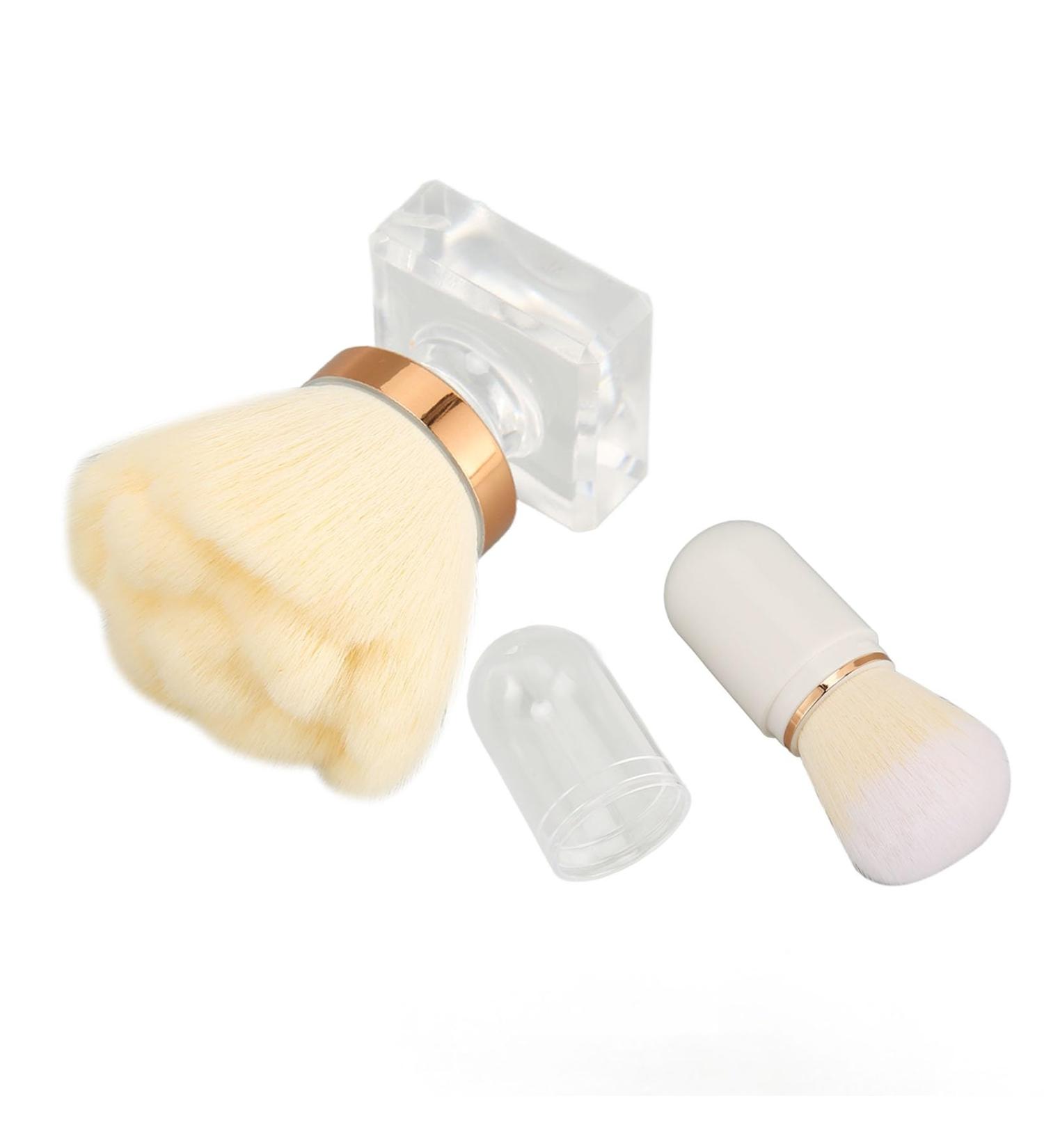 Small Powder Brush Transparent Handle Powder Brush Ergonomic Handle Capsule-shaped Brush Prevents Redness - Buy Online on GoSupps.com