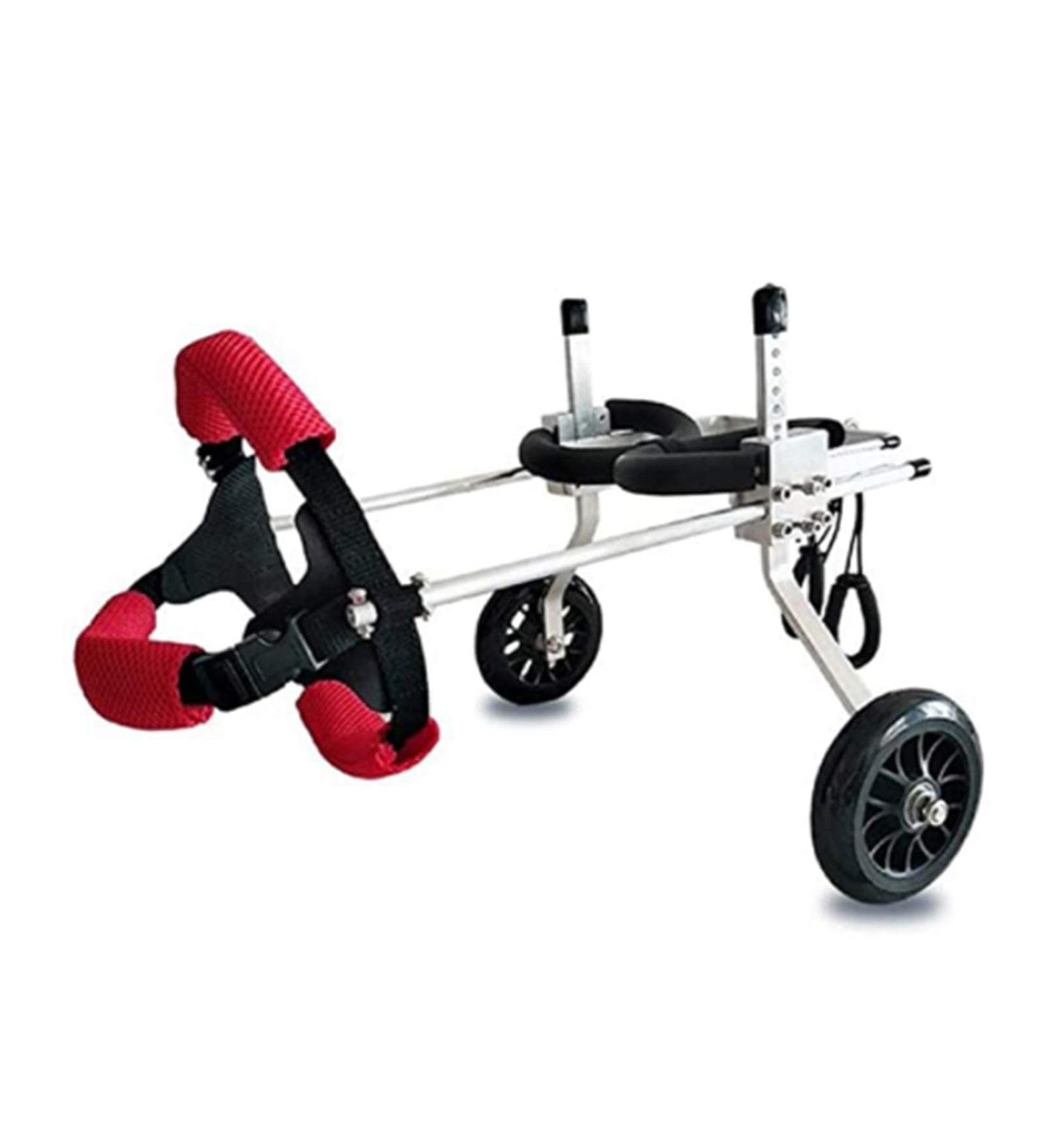 Dog Wheelchair Pet Wheelchair for Handicapped Lightweight Adjustable Wheelchair for Back Legs for Small Medium Large 2-Wheel Red XS(Widened) - Buy Online on GoSupps.com