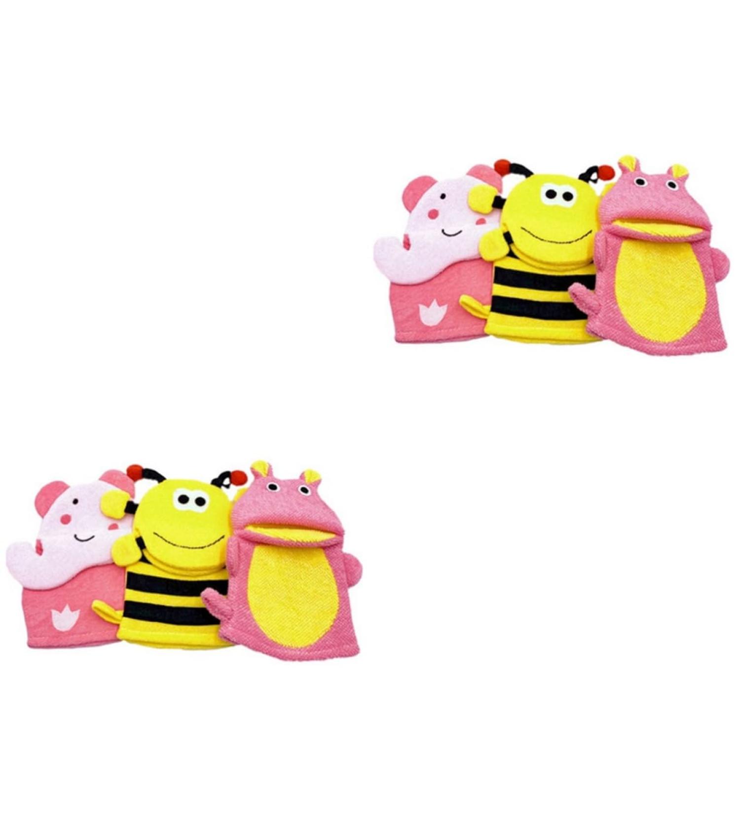 FRCOLOR 6 Pcs Toddler Bath Gloves - Children s Bath Wipe & Sponge Mitts for Kids | Perfect Baby Shower Gift & Infant Makeup Remover - Buy Online on GoSupps.com