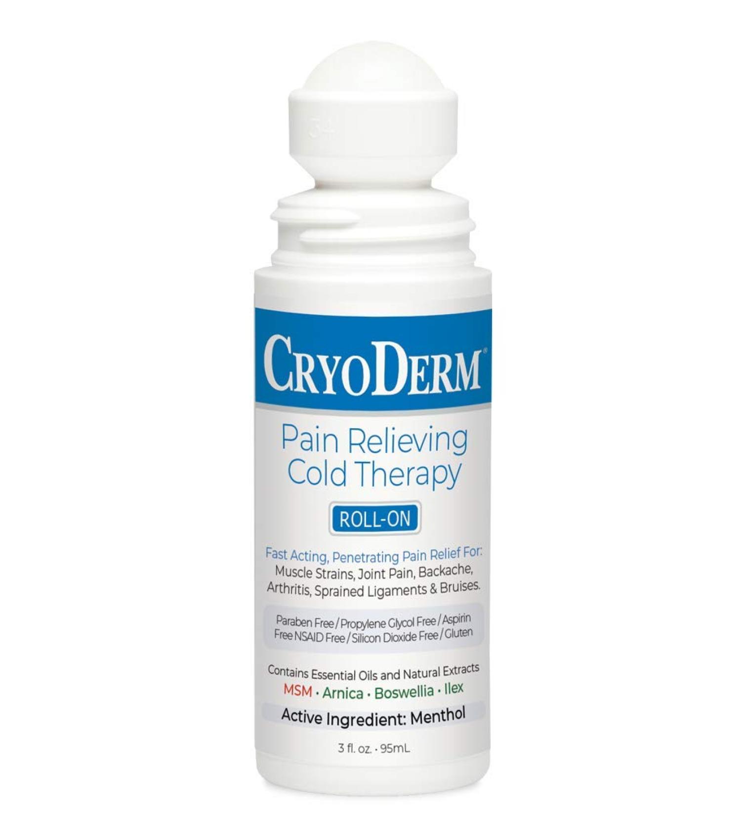 CryoDerm Cold Therapy 3 oz Roll On - Fast Pain Relief & Soothing Muscle Recovery - Buy Online on GoSupps.com