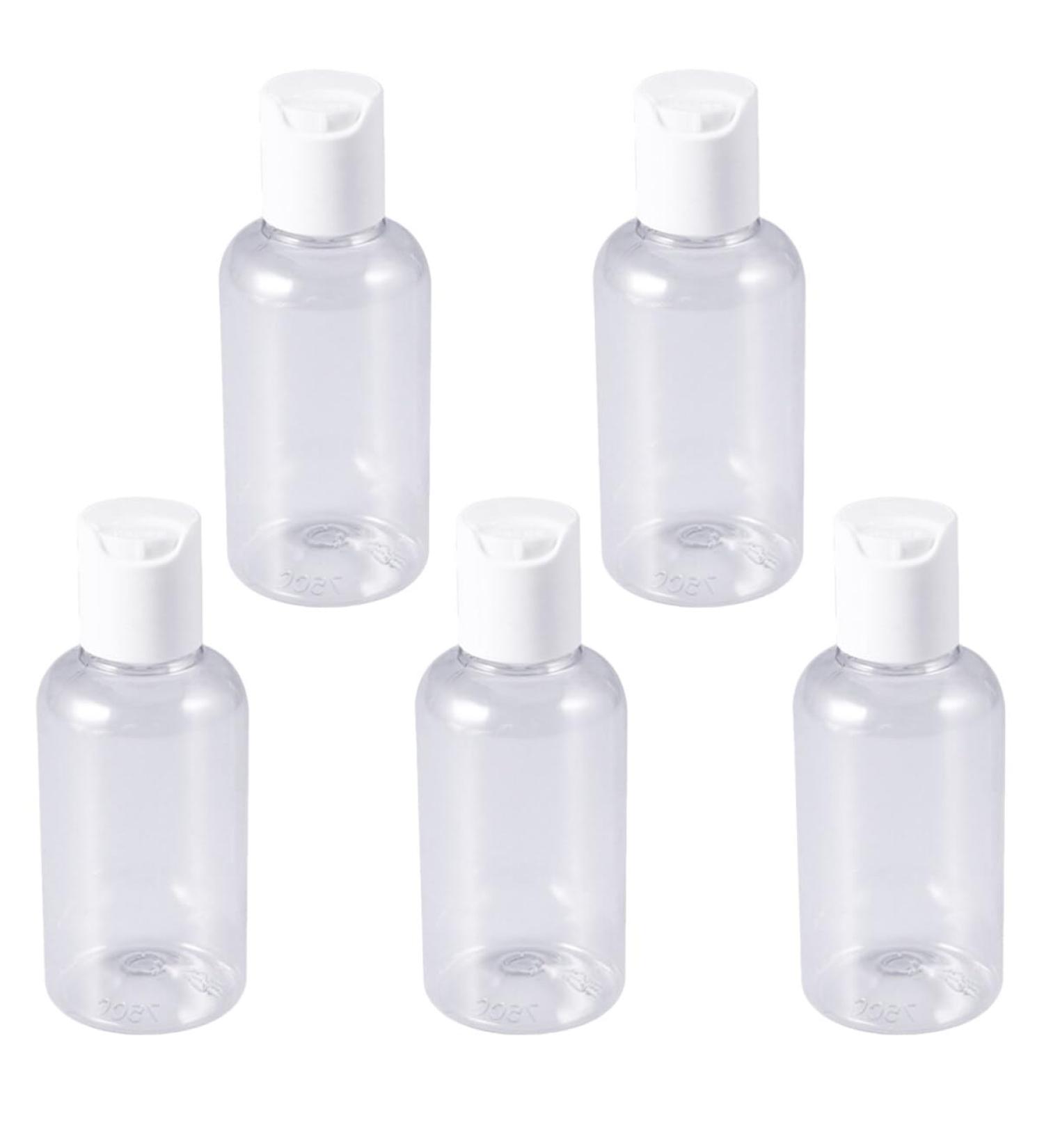 Minkissy 15Pcs 2.5oz Transparent PET Plastic Bottles - Refillable Shampoo Lotion & Cleaning Supply Containers with Press Cap - International Shipping Available - Buy Online on GoSupps.com