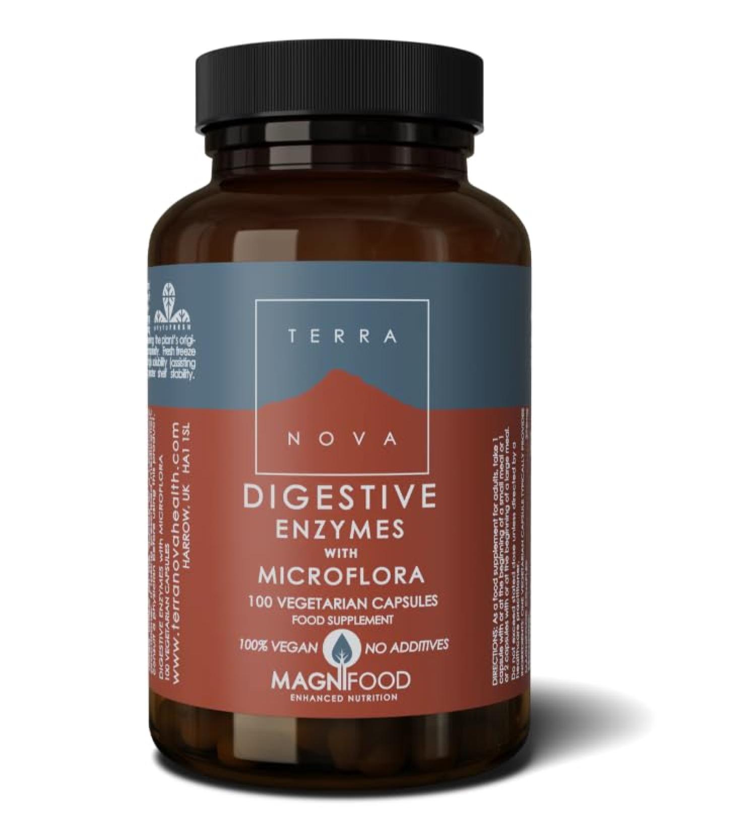 Terra N. Enzymes digestives avec microflore v g talien 100 capsules - Buy Online on GoSupps.com