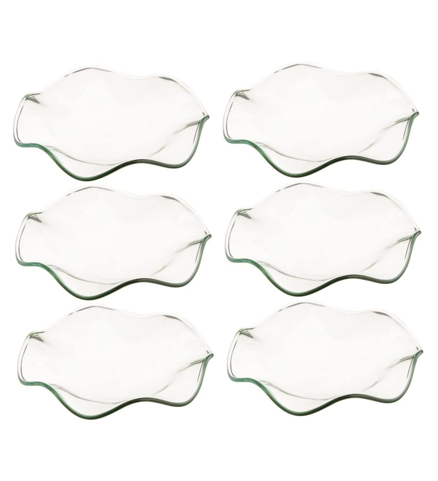 Garneck 6 Pcs Transparent Glass Wax Melt Bowls - Essential Oil Heating Dish for Aromatherapy | 8.8x8.8cm - Perfect for Fragrant Wax & Oil Lamps - Buy Online on GoSupps.com