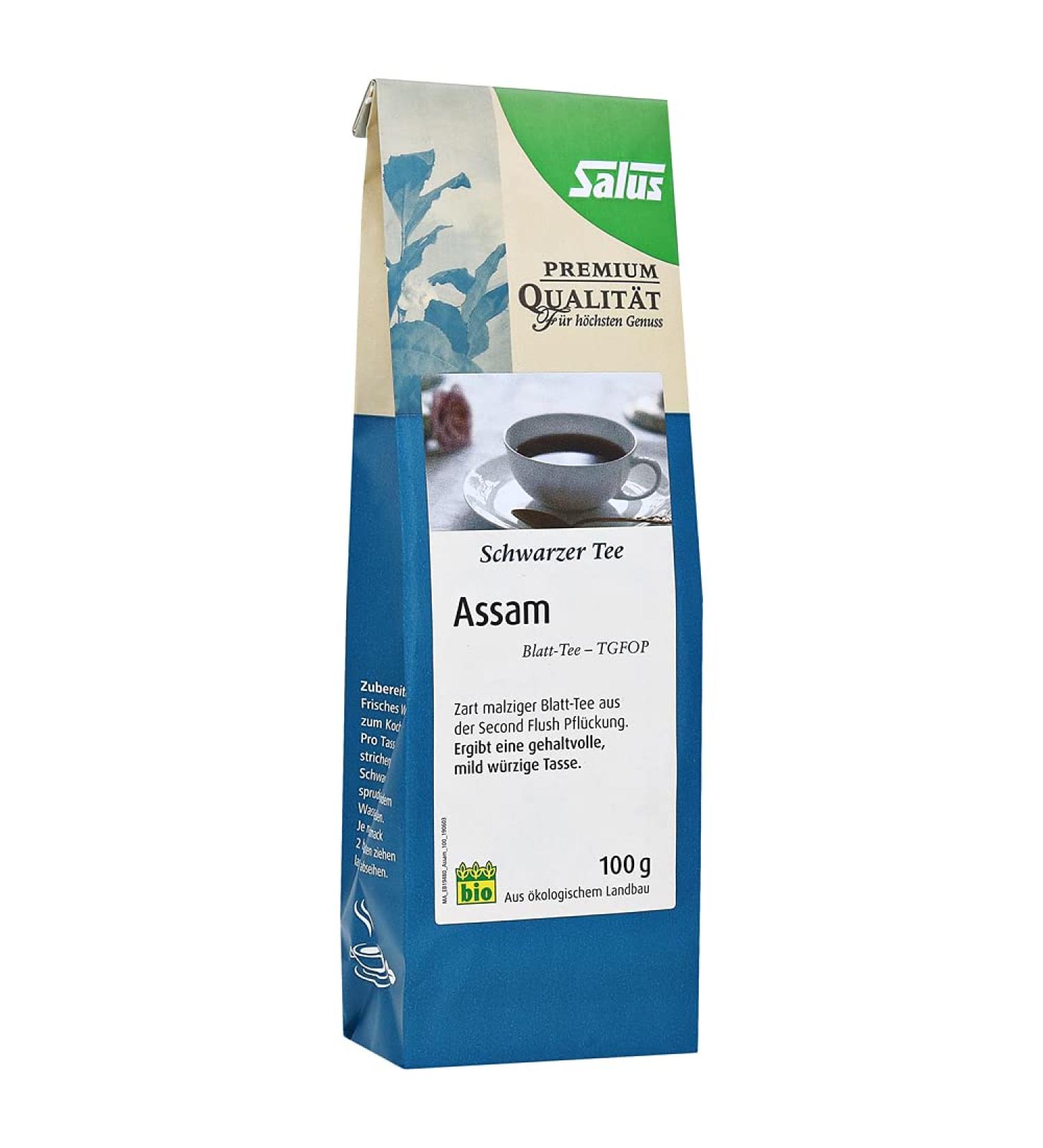 SALUS Pharma GmbH Assam black tea leaf tea Tgfop organic Salus
