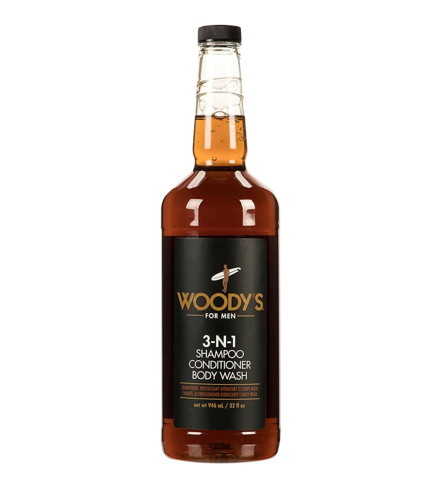 Woodys 3-in-1 Shampoo Conditioner and Body Wash Multipurpose Wash for Men Sulfate-free Paraben-free for all Hair and Skin Types 1 Liter 1-Pack 32 Fl Oz (Pack of 1) 3-IN-1 - Buy Online on GoSupps.com