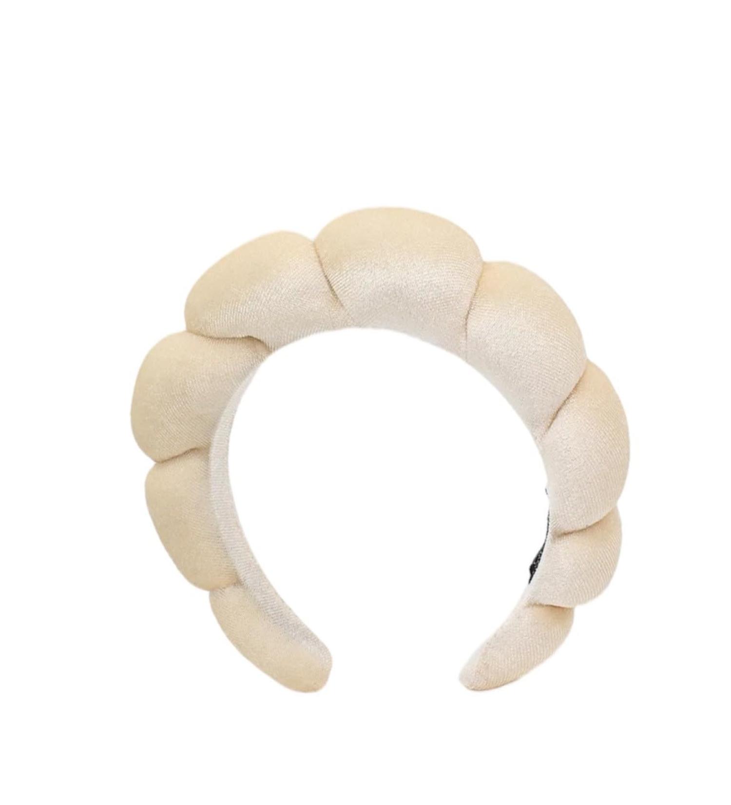 Bottega della Principessa-Skincare Headband for Washing Face Makeup-Puffy Headband Bubble Headband for Beauty Routine Ivory - Buy Online on GoSupps.com