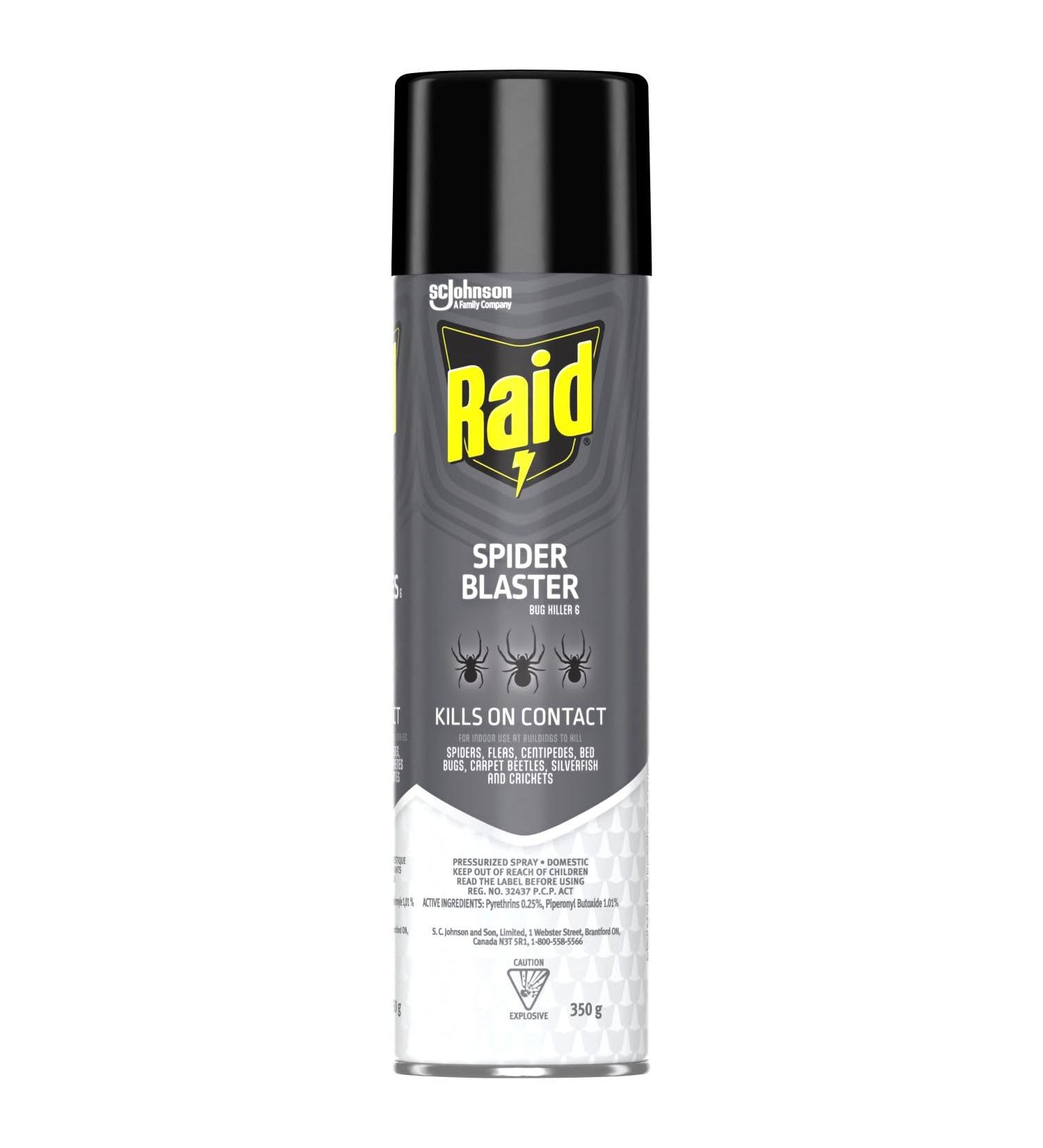 Raid Spider Blaster Killer Kills Listed Bugs on Contact For Indoor Use 350g - Buy Online on GoSupps.com