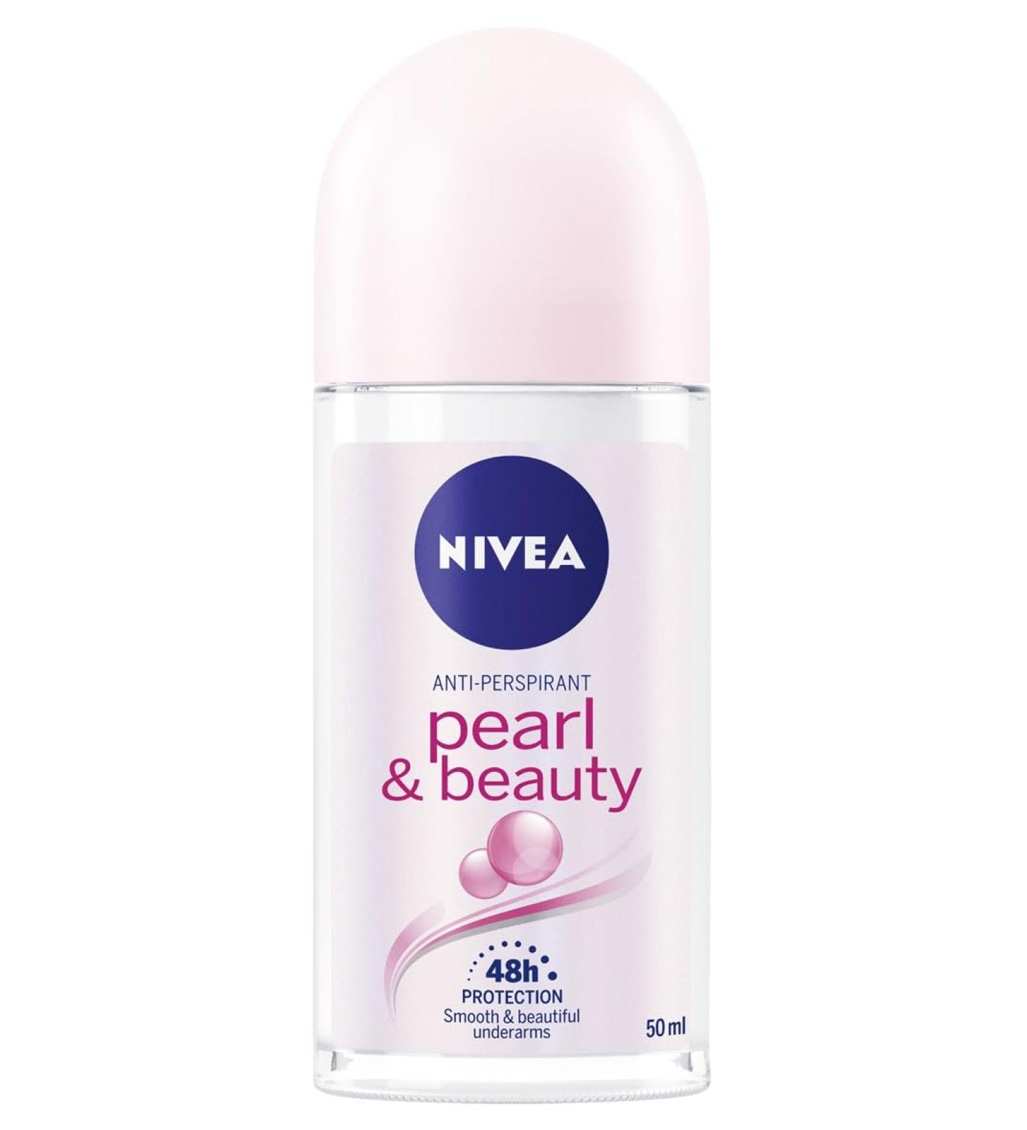 Nivea Pearl & Beauty Roll-On Deodorant 50 ml (Pack of 3) Fresh and Elegant 5.1 Fl Oz (Pack of 3)