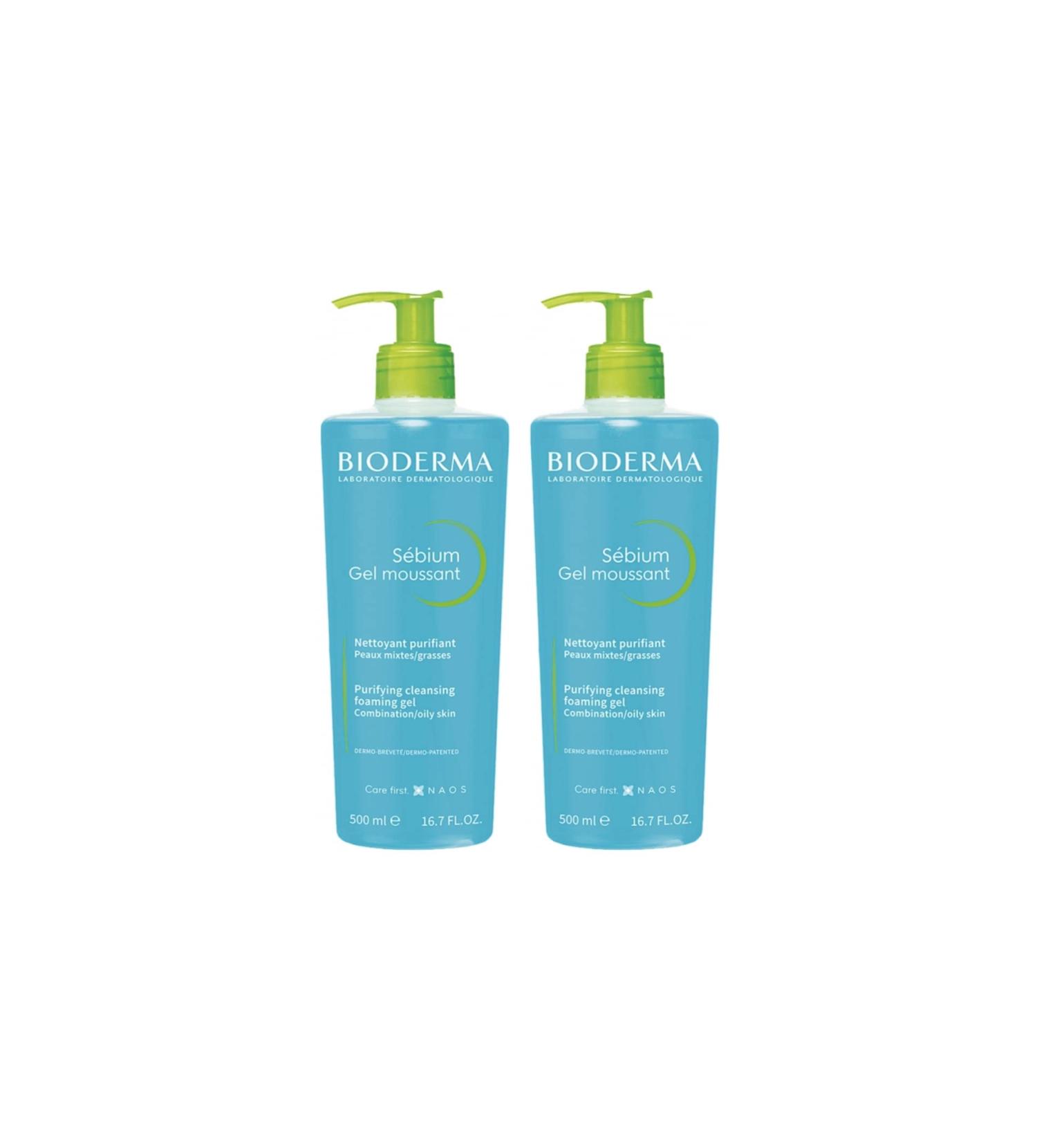 Bioderma Sebium | Sebium Foaming Gel | Foaming cleanser | Cleanse Moisturise & Purify | Removes impurities and excess sebum | Combination & Oily Skin|Face & Body | Lot de 2 - Buy Online on GoSupps.com