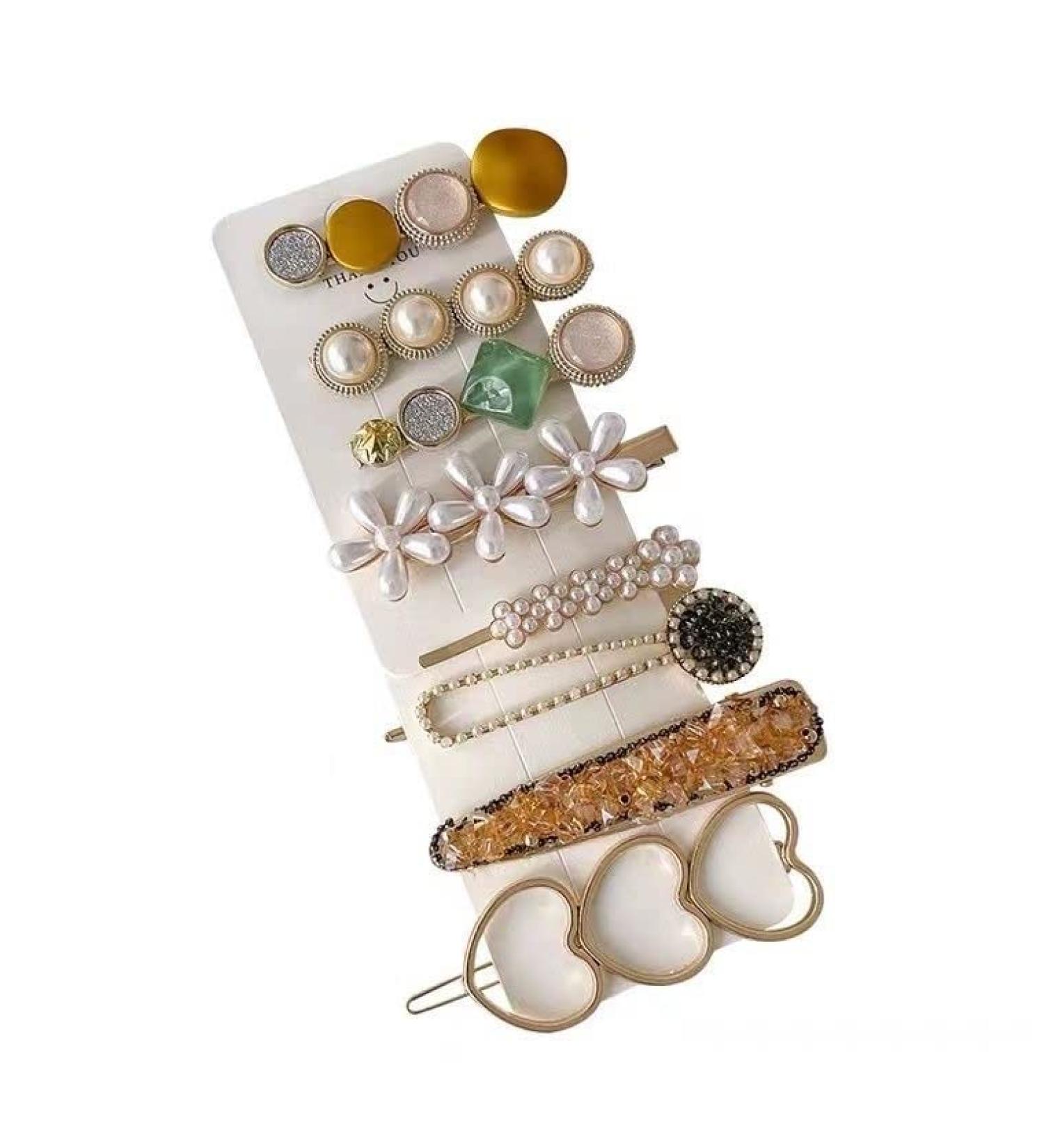 8PCS Handmade Pearl Hair Clips - Fashionable Barrettes for Women & Girls - Party Wedding Decorations - Buy Online on GoSupps.com