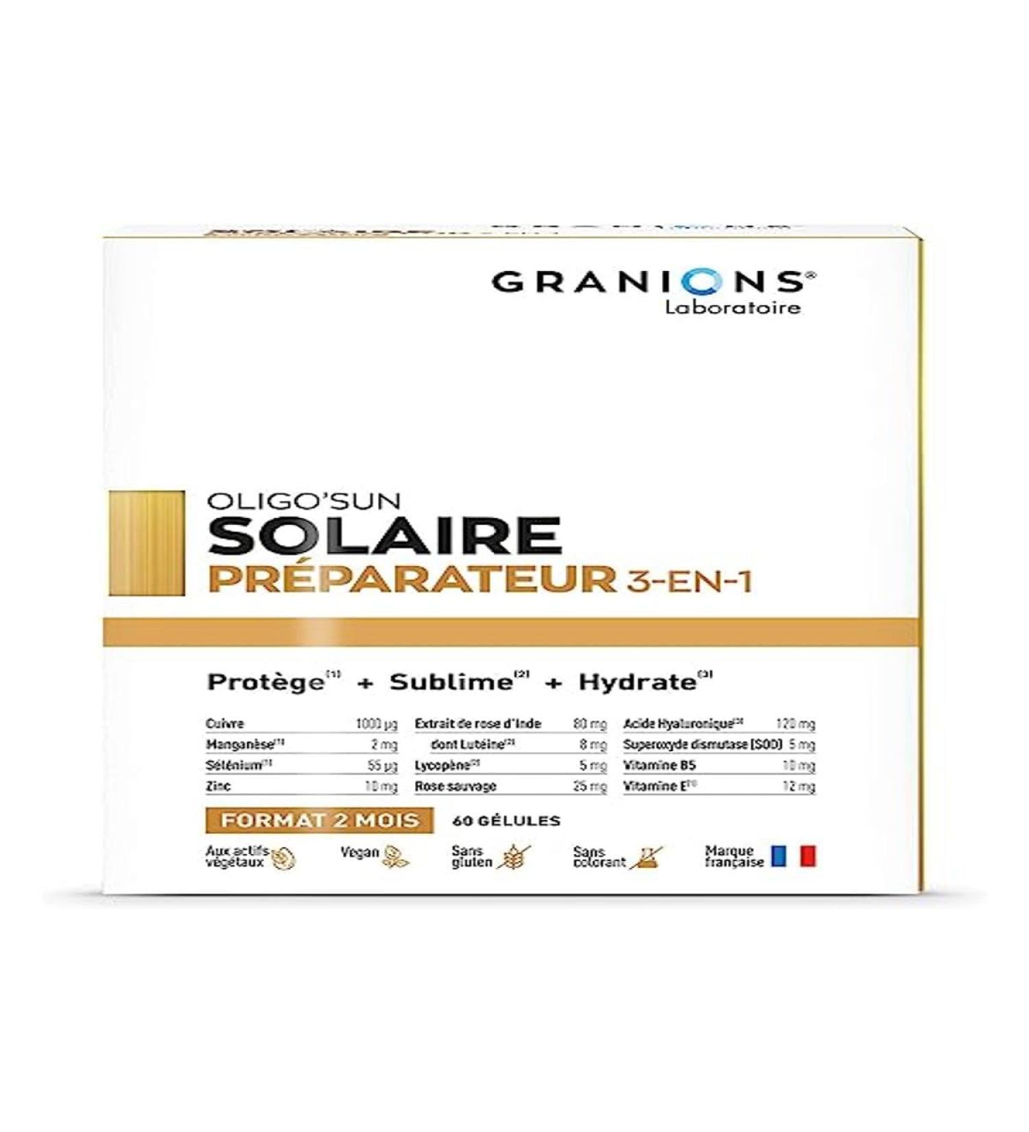  Granions Oligo'Sun 3-in-1 Solar Preparation 60 Capsules - Buy Online on GoSupps.com